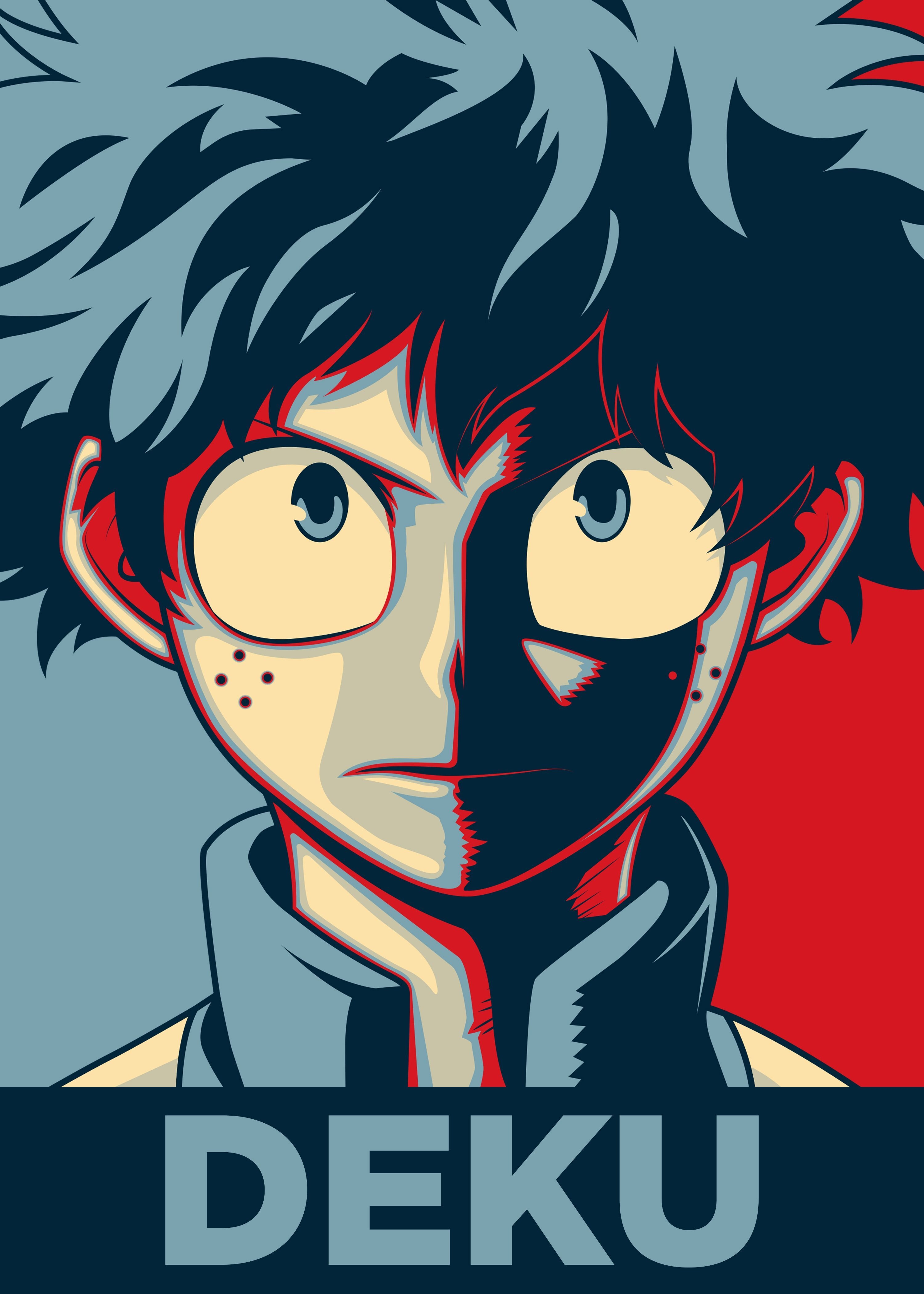 3000x4200 DEKU' Metal Poster Sanabria. Displate. Anime, Hero, My hero, Phone