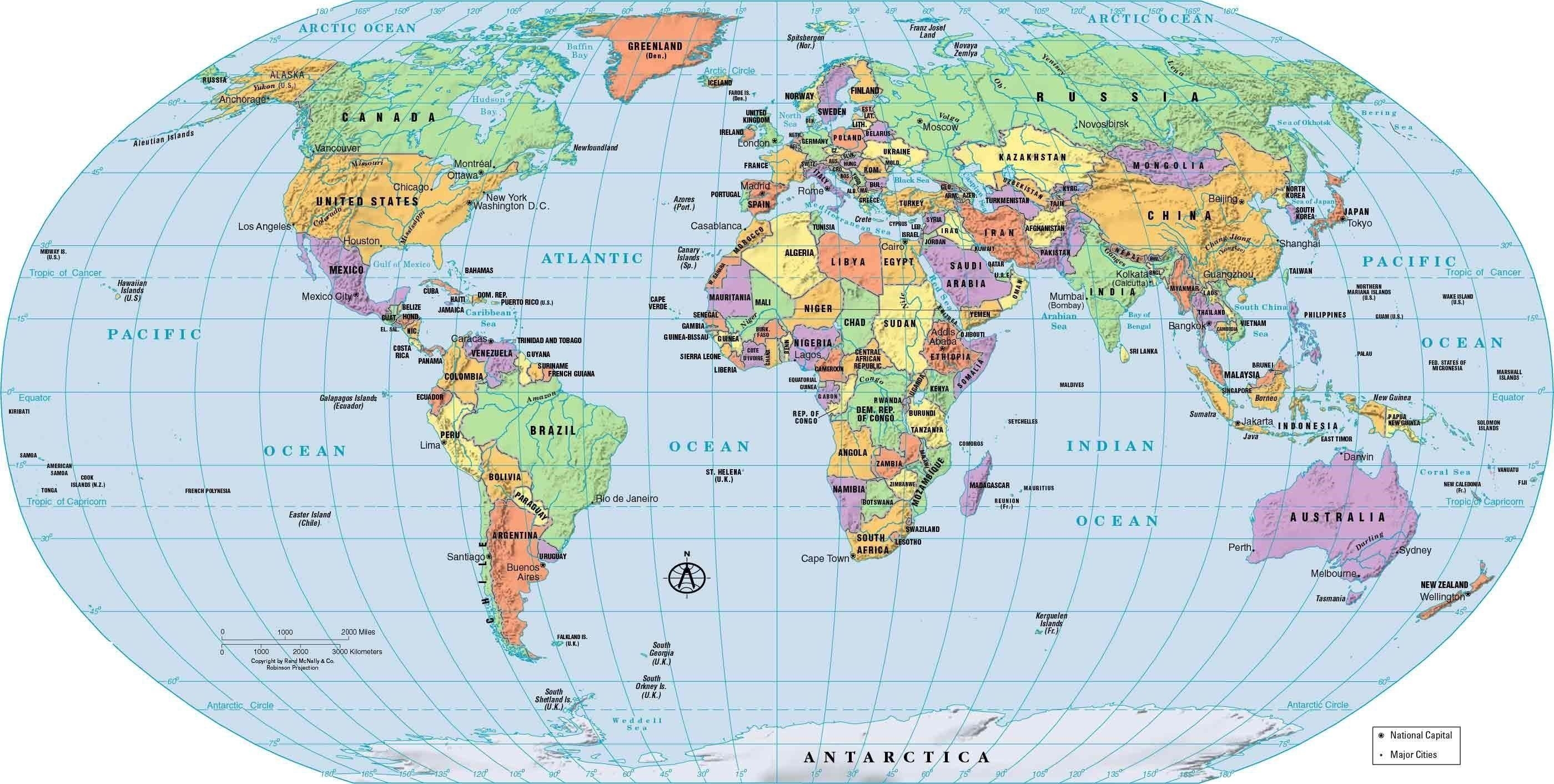 2800x1420 World Map Political Country And Capitals Free Download New World Map, Desktop