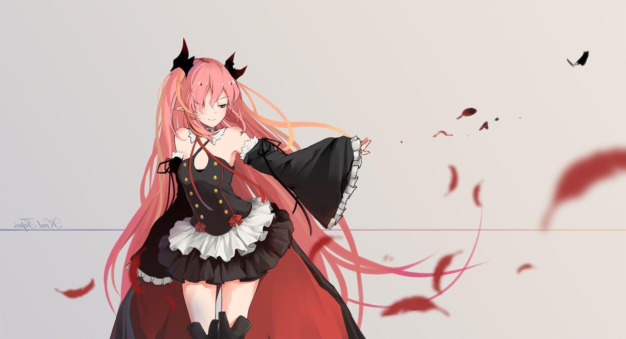 2100x1140 anime Girls, Anime, Owari No Seraph, Pink Hair, Krul Tepes Wallpaper HD / Desktop and Mobile Background, Desktop