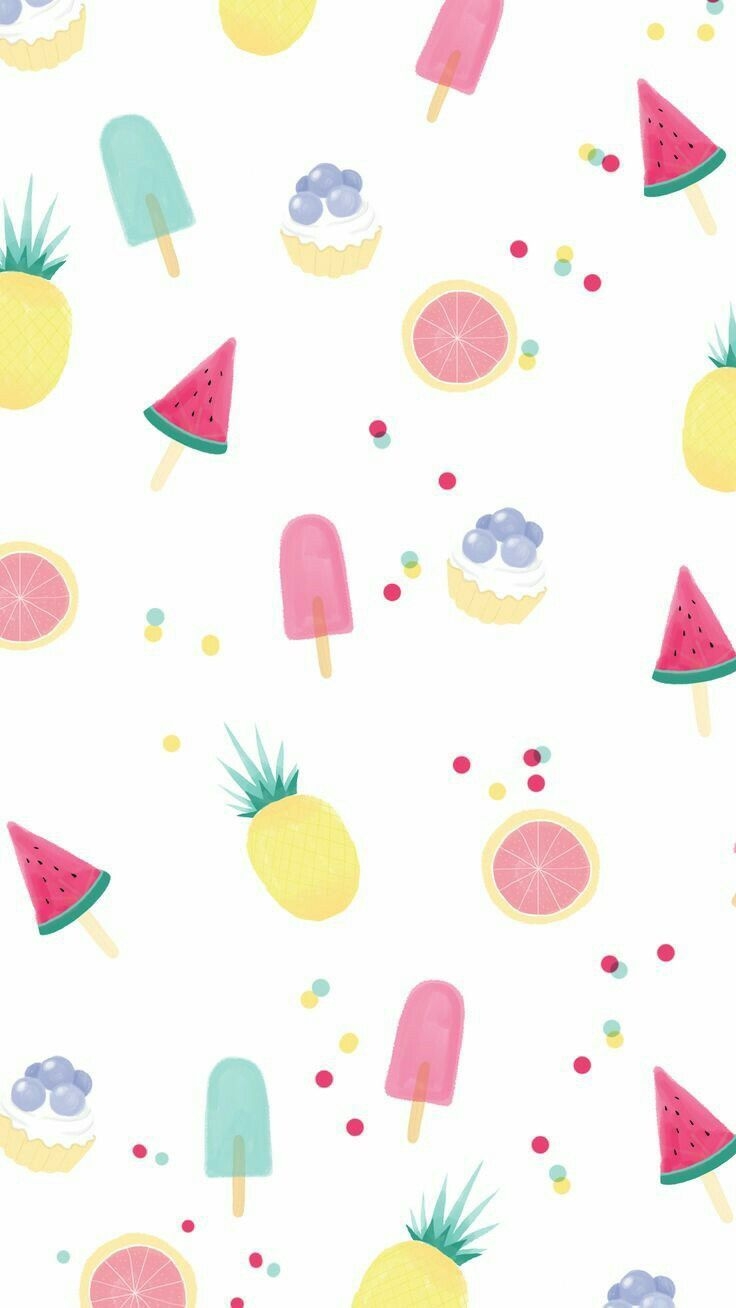 740x1310 Summer fruits. Cute wallpaper, Pattern wallpaper, Kawaii wallpaper, Phone