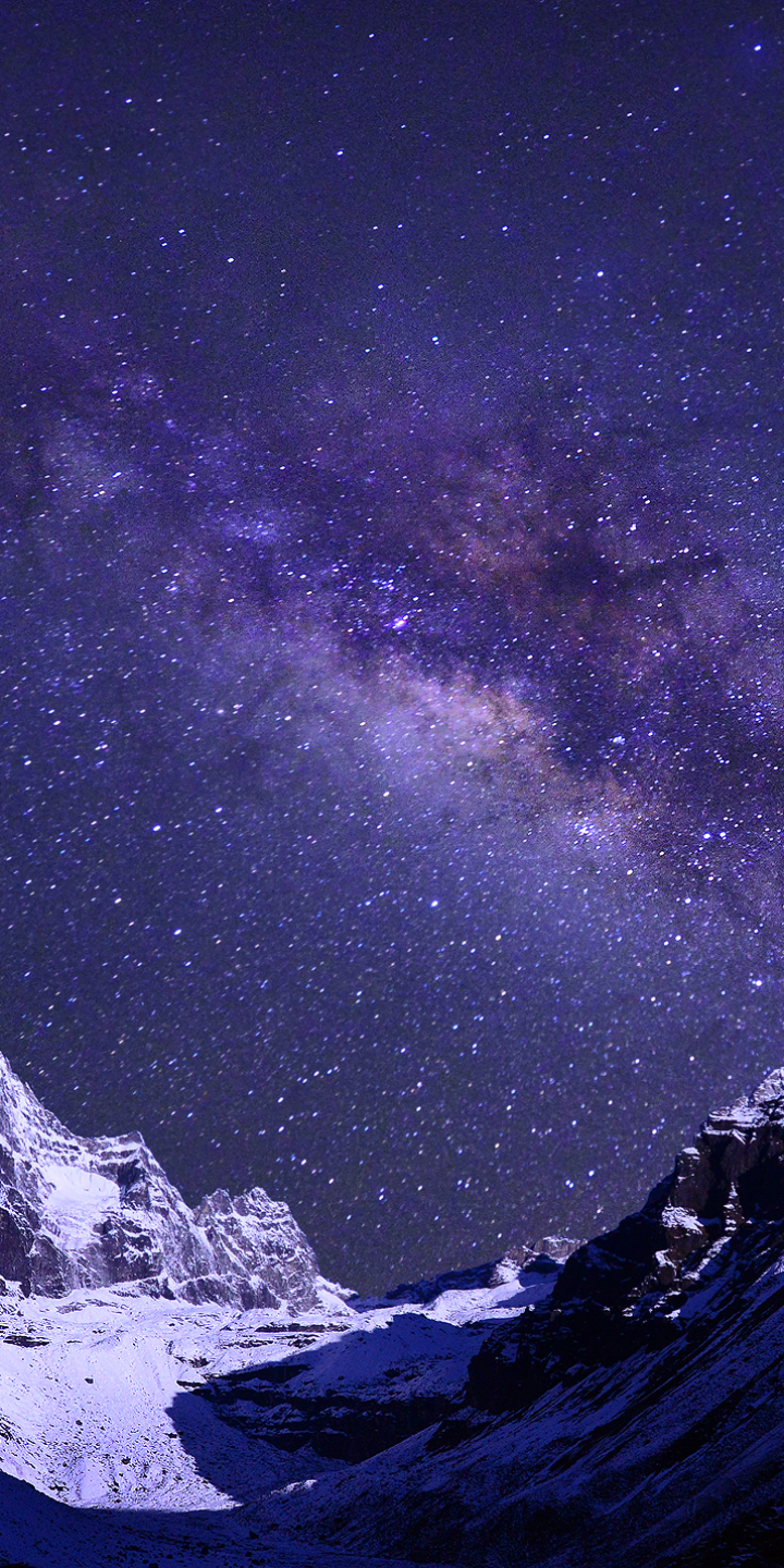 720x1440 Himalayas Night at Everest region, Phone