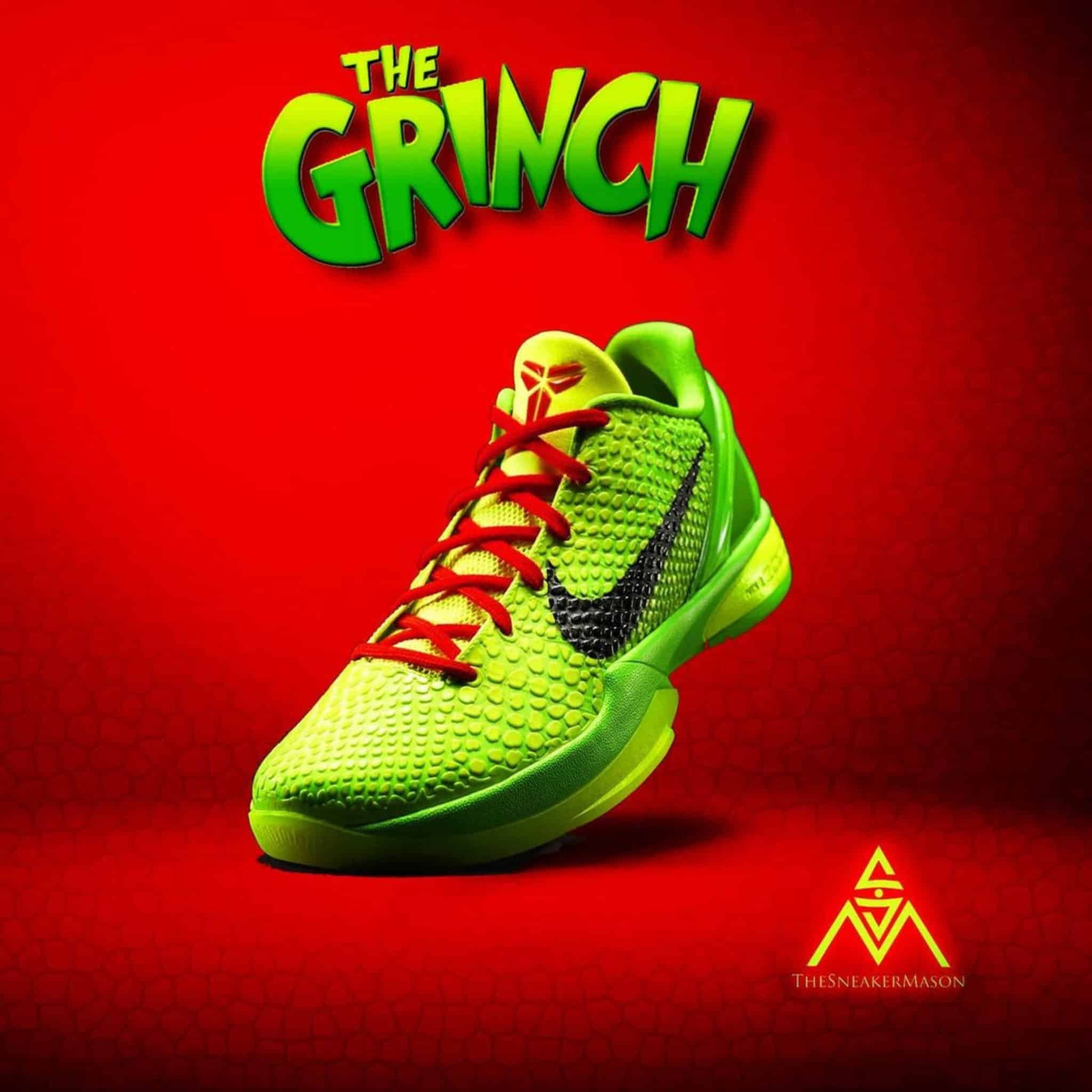 2050x2050 Kobe 6 protro green apple Grinch comes to town christmas eve, Phone