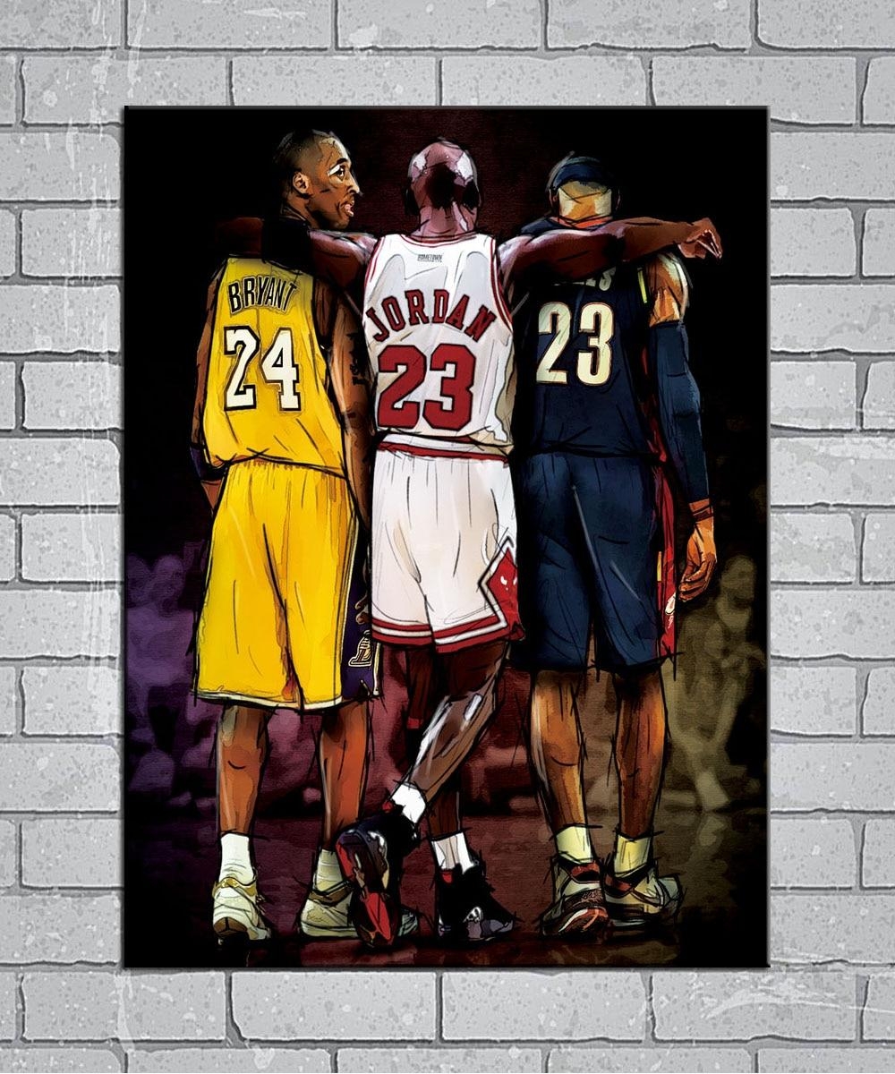 1000x1200 US $2.78 7% OFF. Lebron James Michael Jordan Kobe Bryant Great Star Light Canvas Custom Poster 24x36 27x40 Inch Home Decor N756 In Wall Stickers, Phone