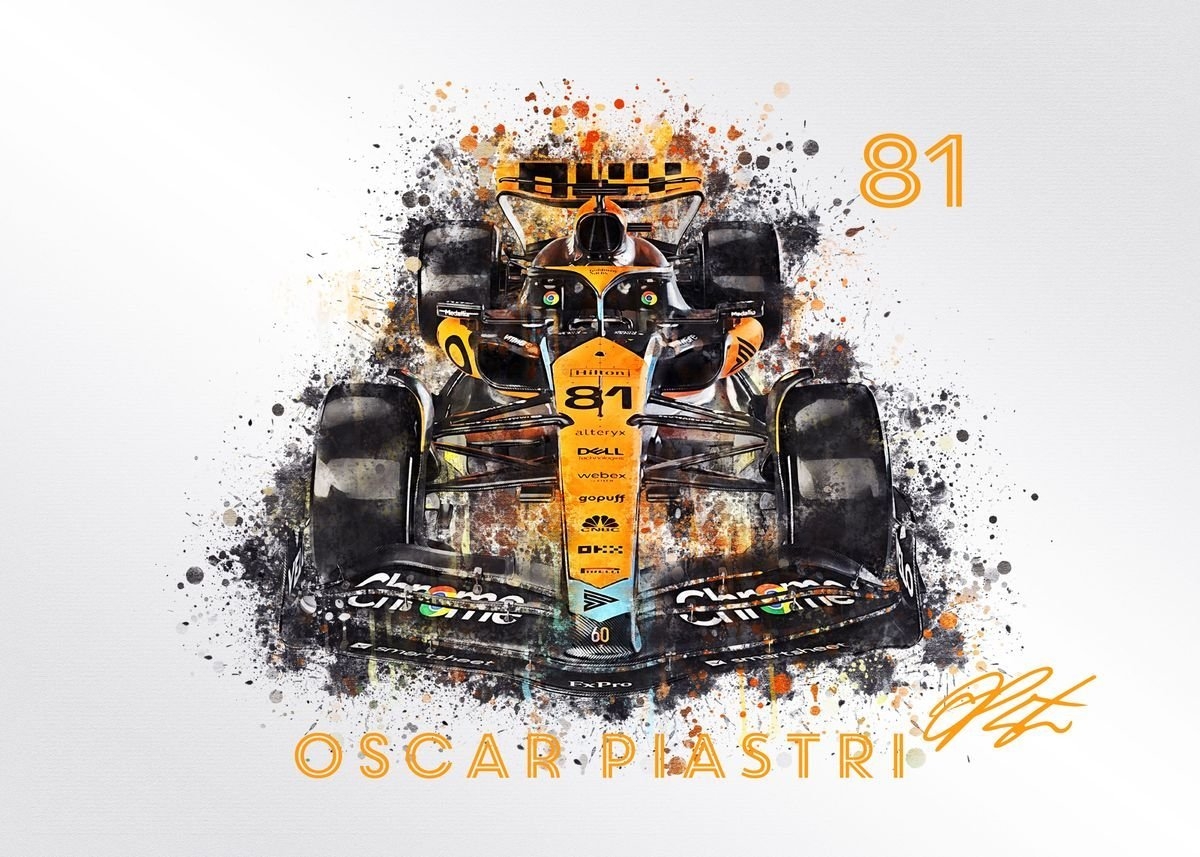 1200x860 Oscar PIASTRI Car 2023' Poster, Desktop