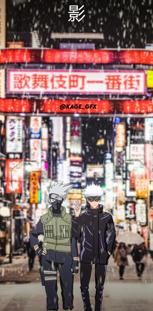 630x1280 Kakashi and Gojo wallpaper, Phone