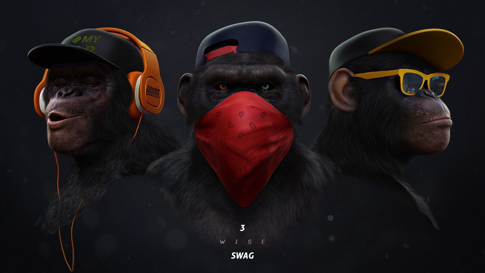 1900x1070 SWAG by Juliano Araujo. Monkey art, Swag wallpaper, Monkey wallpaper, Desktop