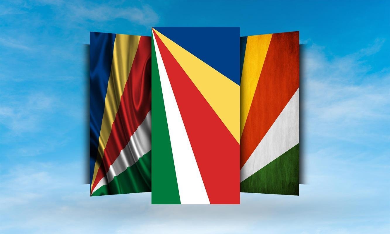 1340x800 Seychelles Flag Wallpaper for Android, Desktop