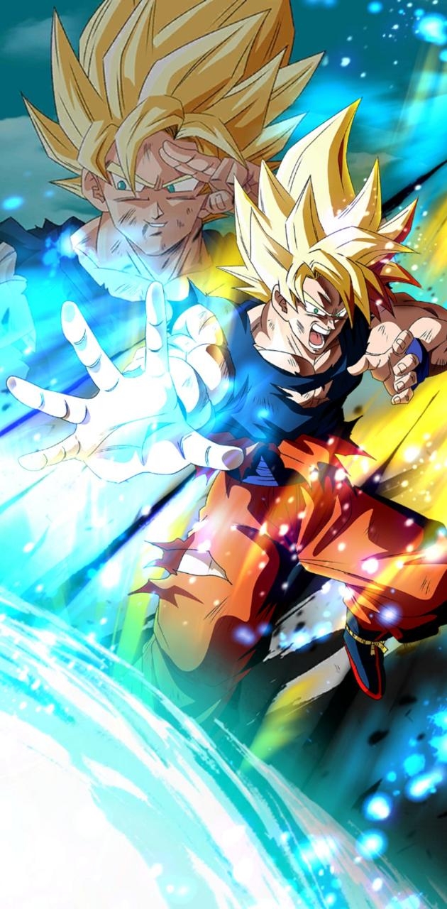 630x1280 goku spirit bomb wallpaper, Phone