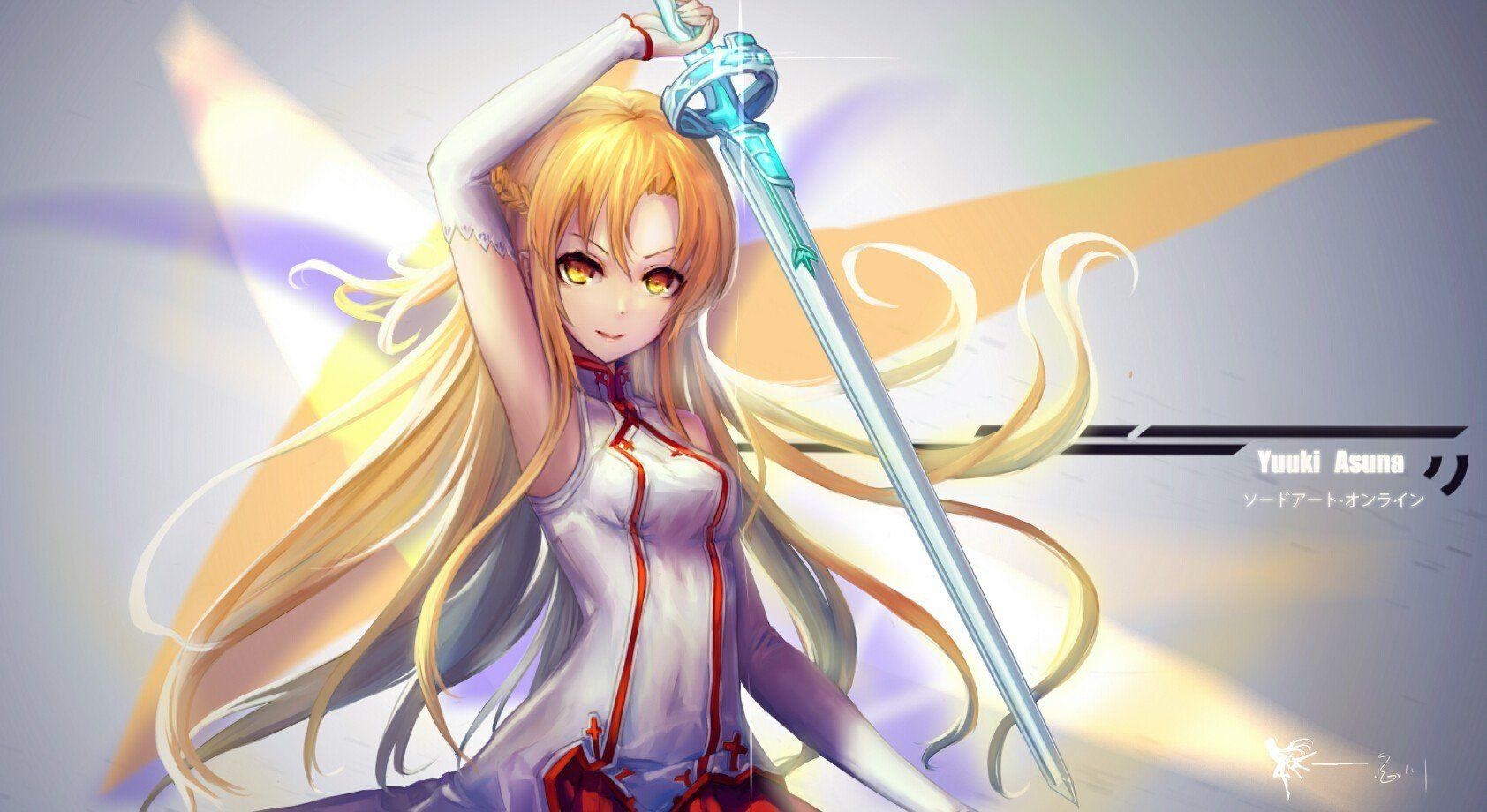 1690x920 sword art online yuuki asuna wallpaper and background, Desktop