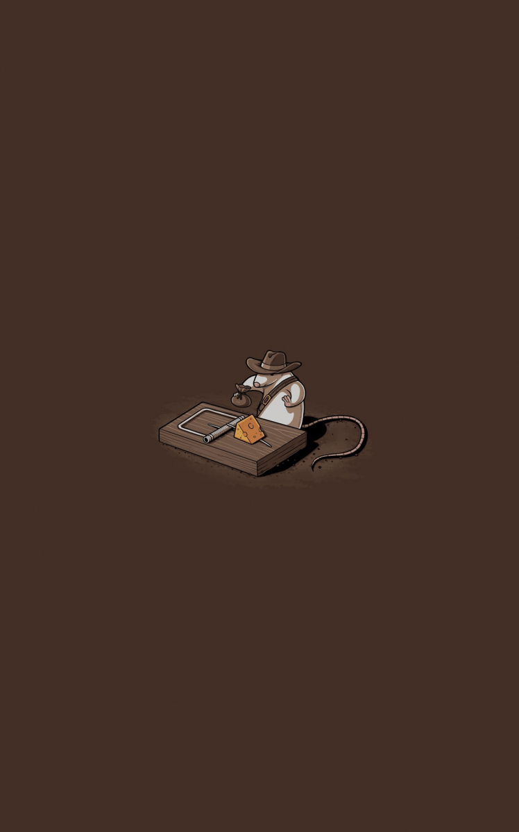 750x1200 mice, Indiana Jones, Humor, Parody, Minimalism, Portrait Display, Phone