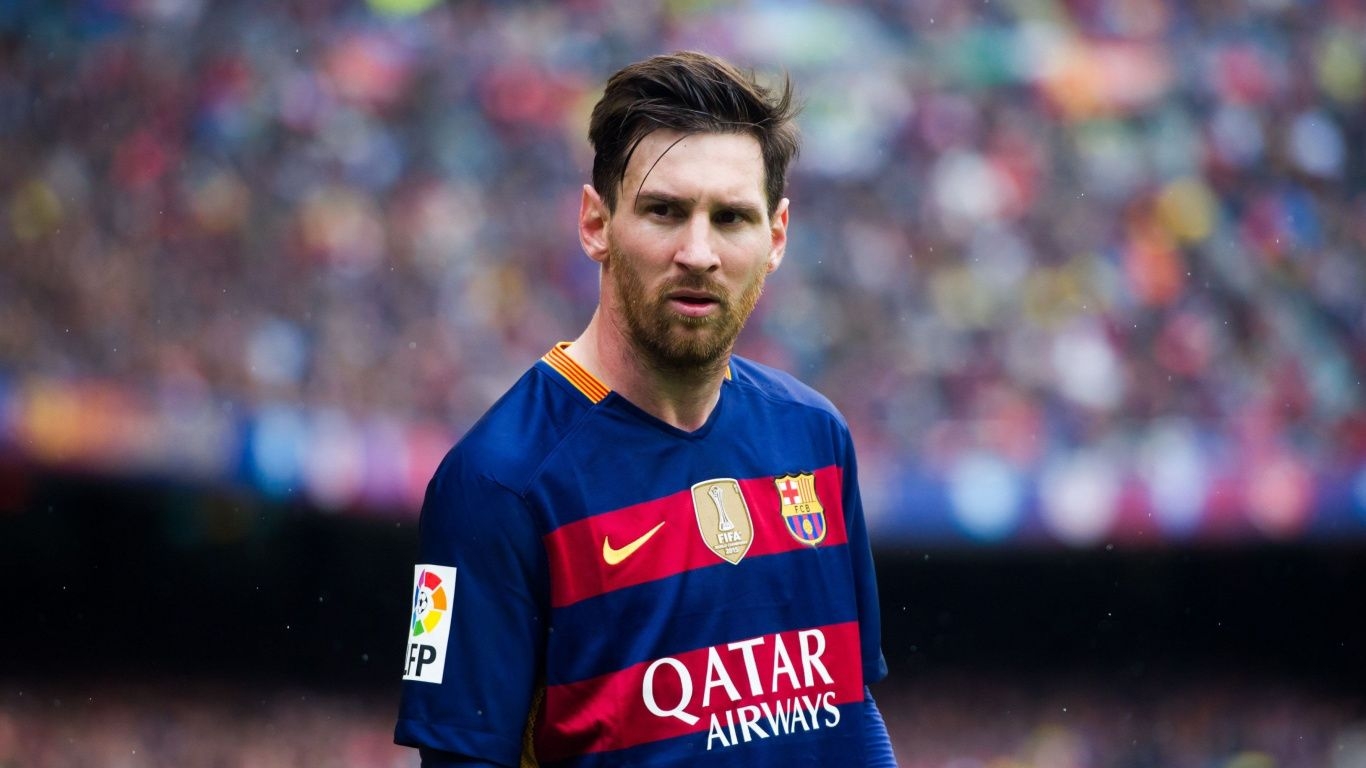 1370x770 Download Lionel Messi, footballer, sports, on field wallpaper, 1366x Tablet, laptop, Desktop