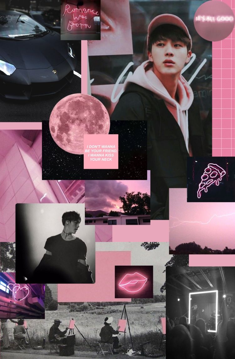 750x1150 PINK #JIN #aesthetic #bts #pink. Wallpaper ponsel, Gambar, Bingkai foto, Phone