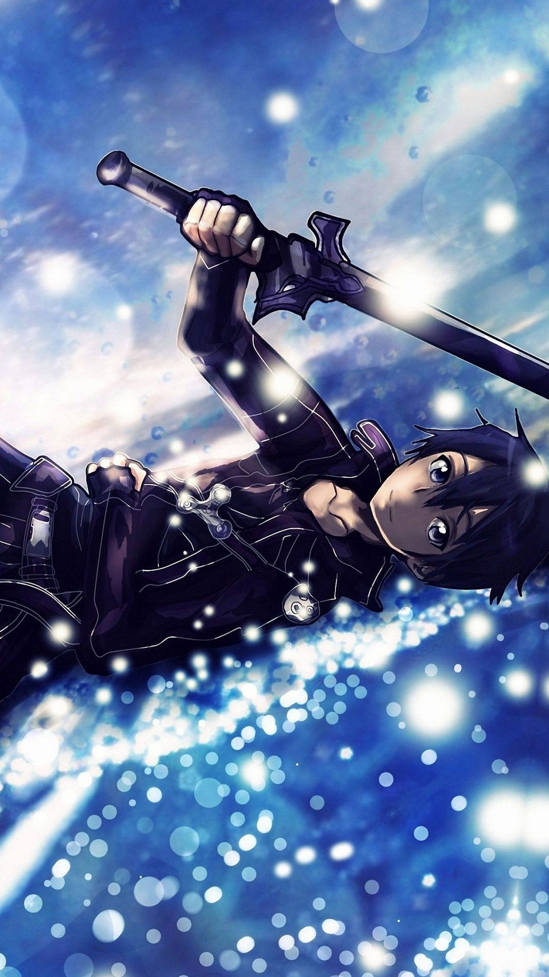 1080x1920 Kirito iPhone Wallpaper. Anime fond d'écran iphone, Art en ligne, Phone