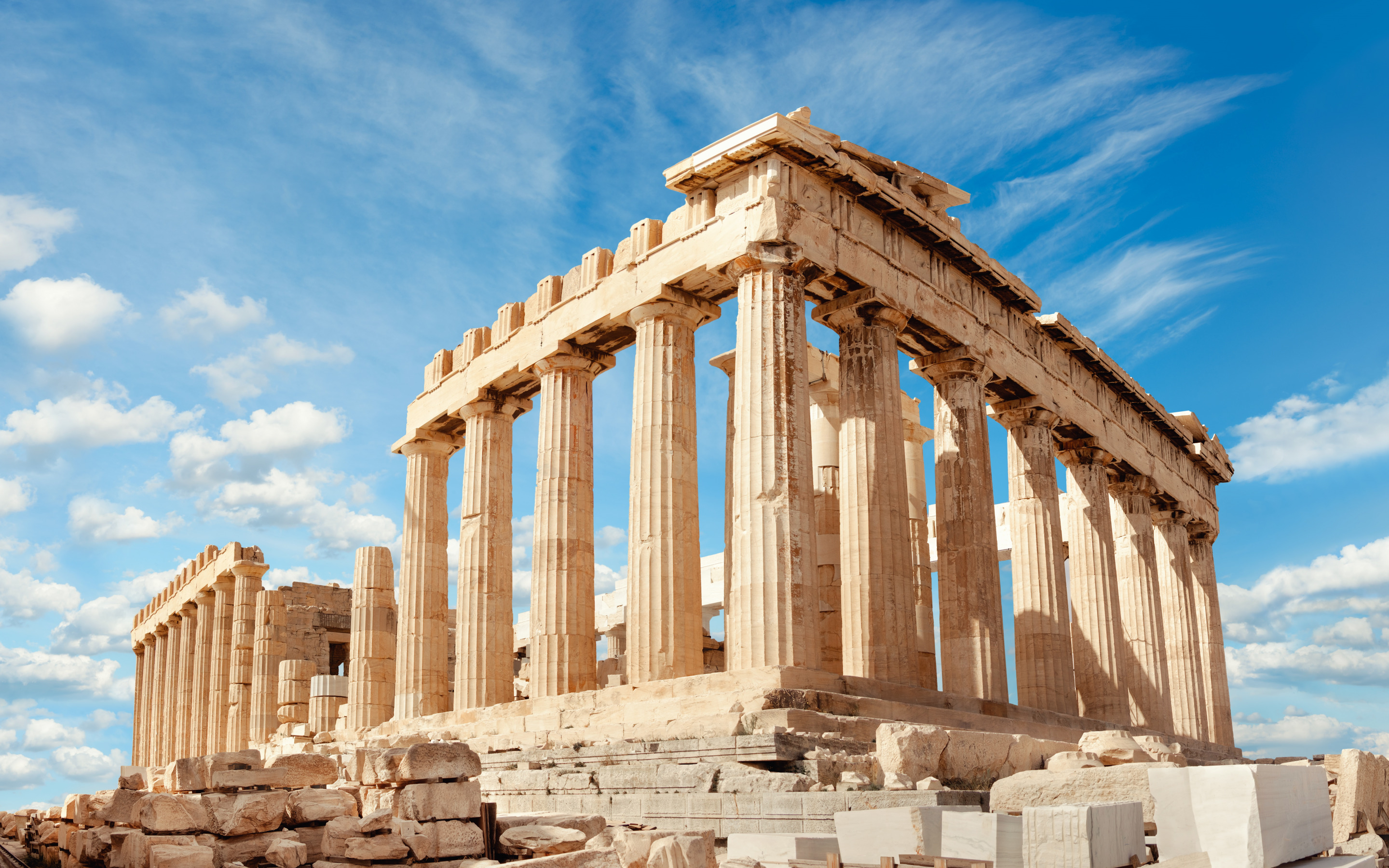 2880x1800 Download wallpaper Acropolis of Athens, The Parthenon, ancient, Desktop