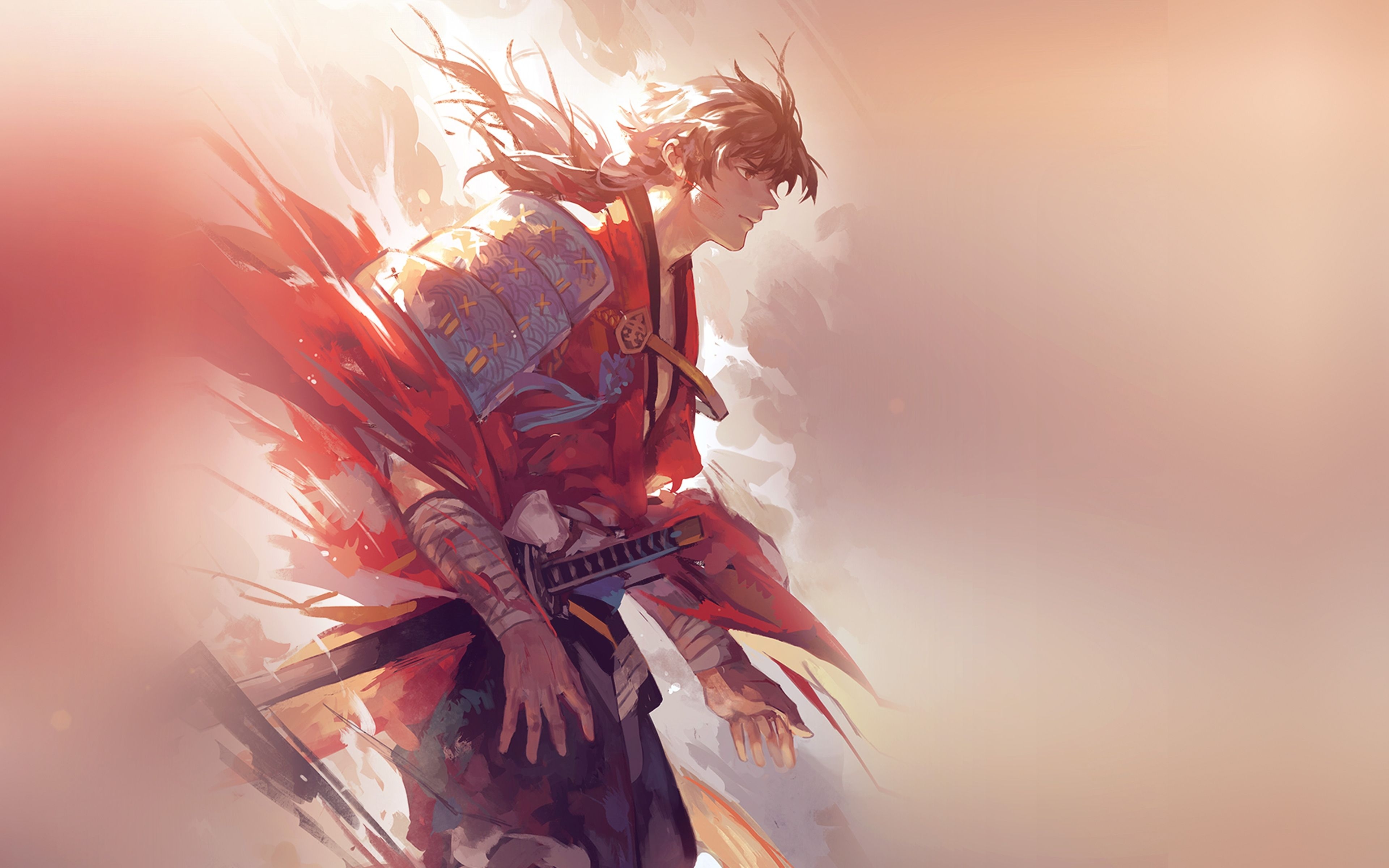 3840x2400 Download Warrior, samurai, artwork wallpaper, 3840x 4K Ultra, Desktop