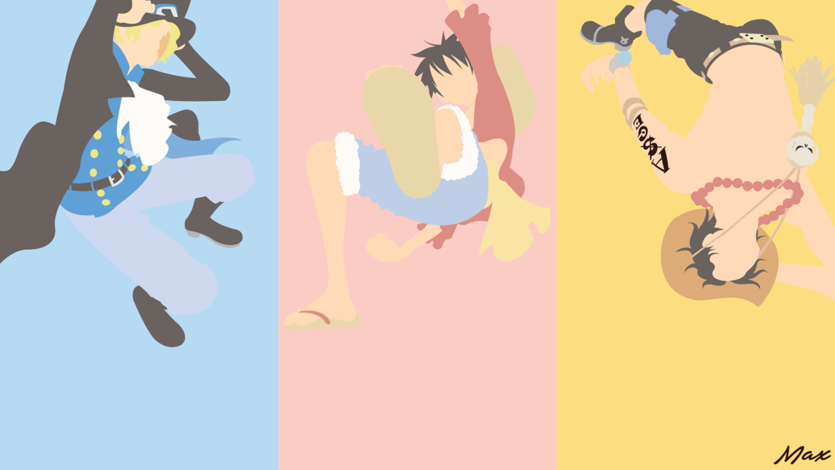 1200x670 Sabo, Luffy and Ace (One Piece) Minimal Wallpaper by Max028. Luffy and ace, Ace sabo luffy wallpaper, Sabo one piece, Desktop