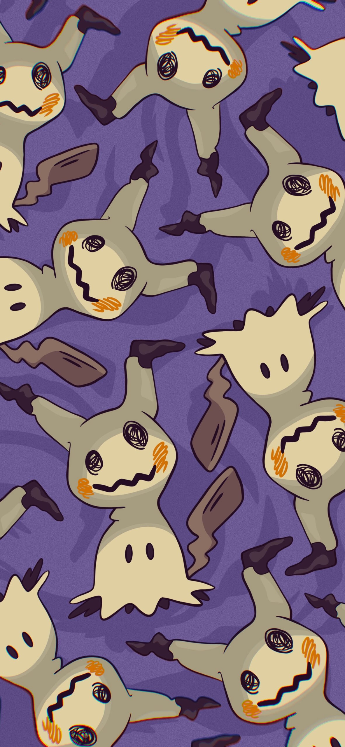 1190x2560 Pokémon Mimikyu Purple Wallpaper, Phone