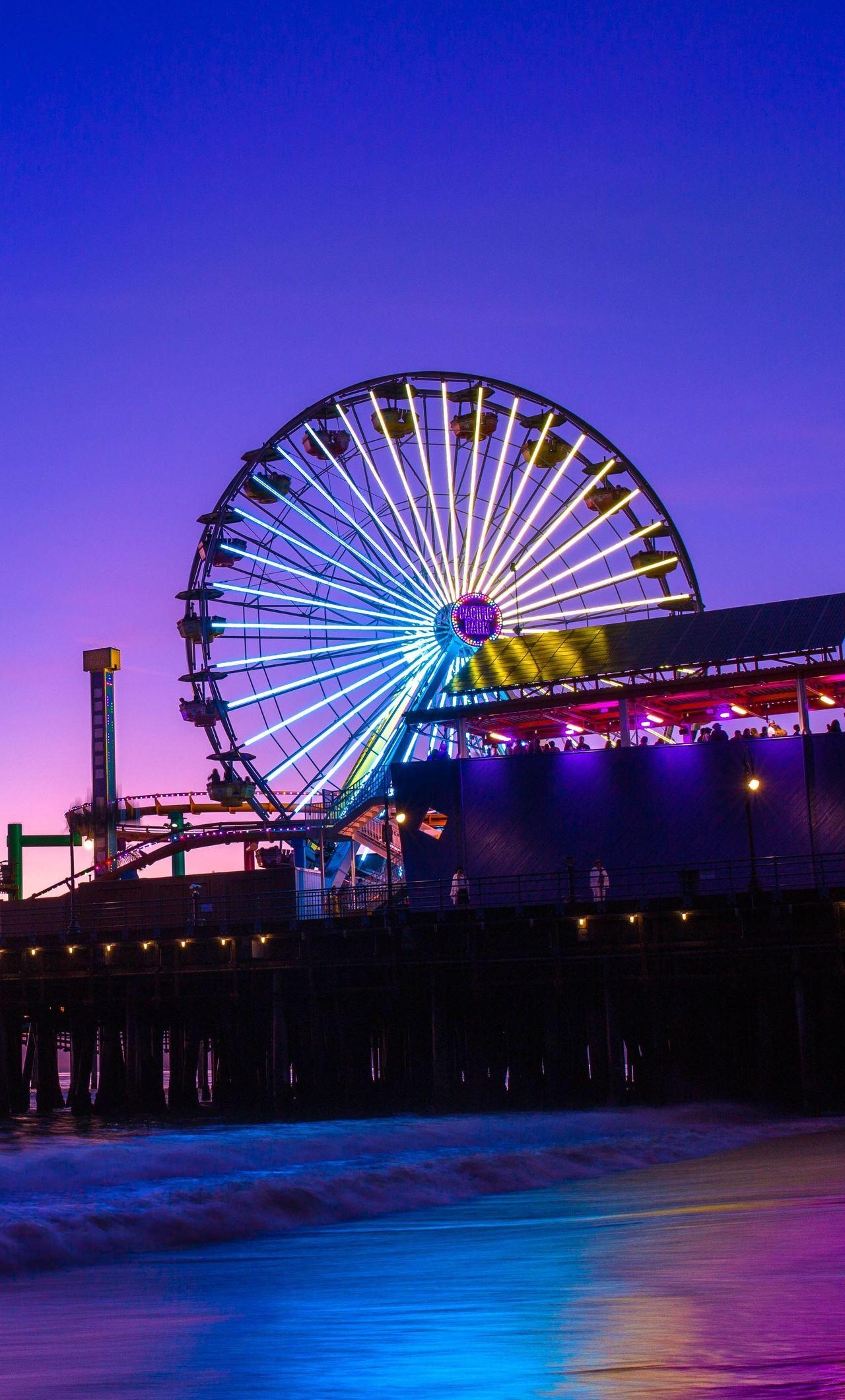 1280x2120 Santa Monica Pier 5k iPhone HD 4k Wallpaper, Image, Phone