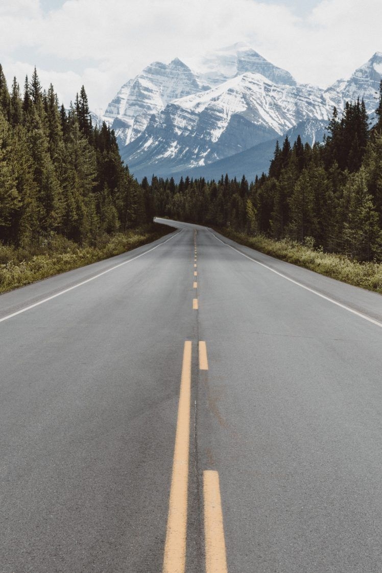 750x1130 nature, Snow, Trees, Road, Snowy peak, Mountains, Forest Wallpaper HD / Desktop and Mobile Background, Phone