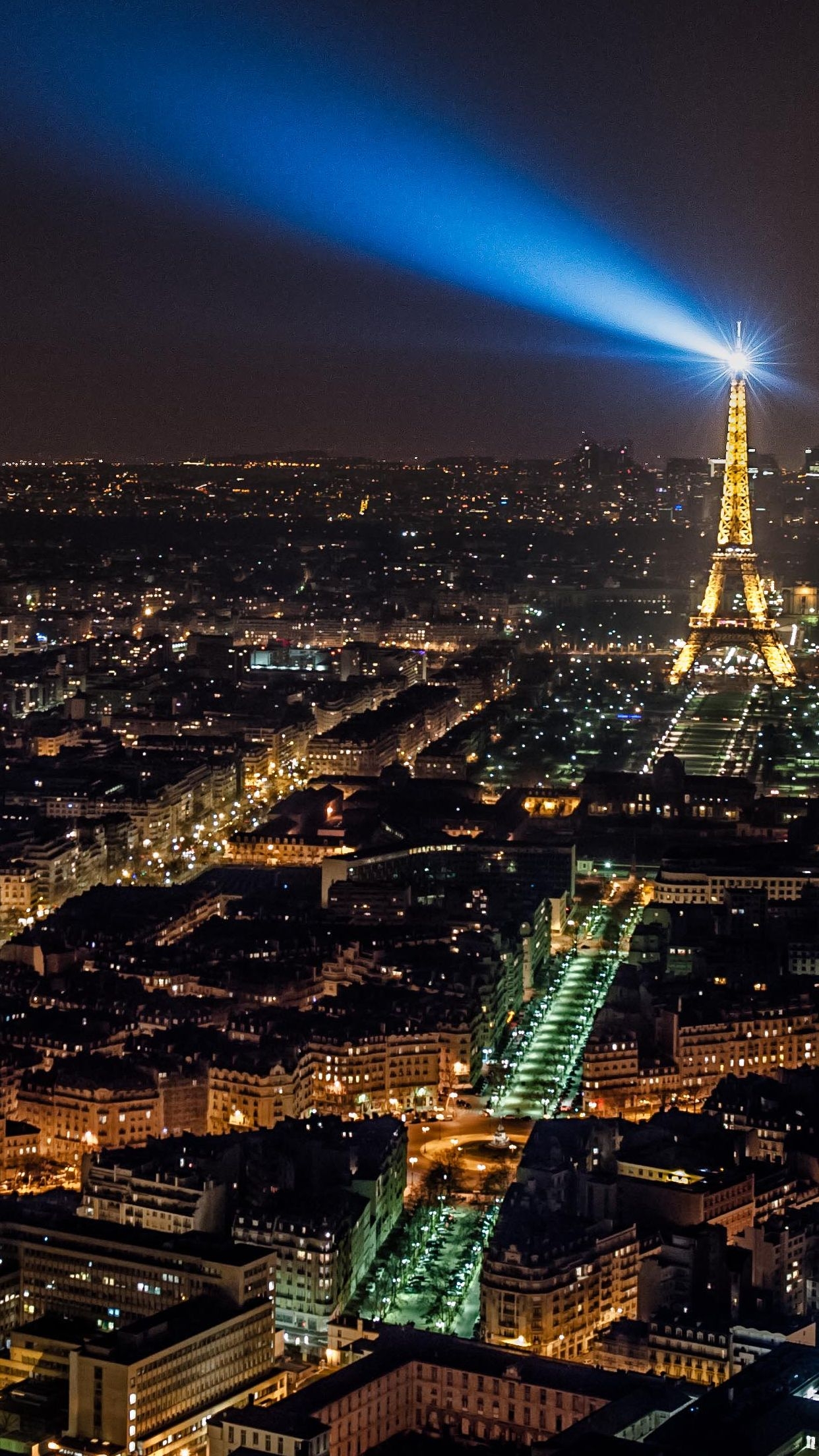 1250x2210 Wallpaper HD iPhone Paris By Night, Phone