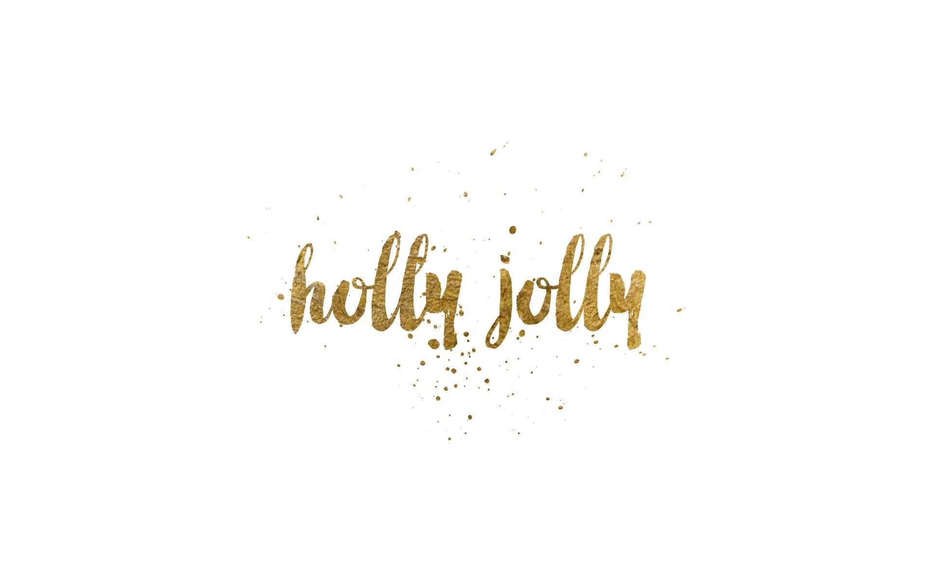 1920x1200 holly jolly gold foil desktop wallpaper 1920 x 1200 #christmas. Christmas desktop, Christmas desktop wallpaper, Cute christmas wallpaper, Desktop