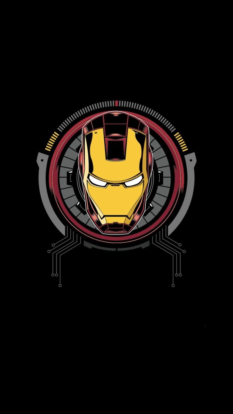 770x1370 Iron Man Art Work OLED iPhone Screen Lock Wallpaper, Phone