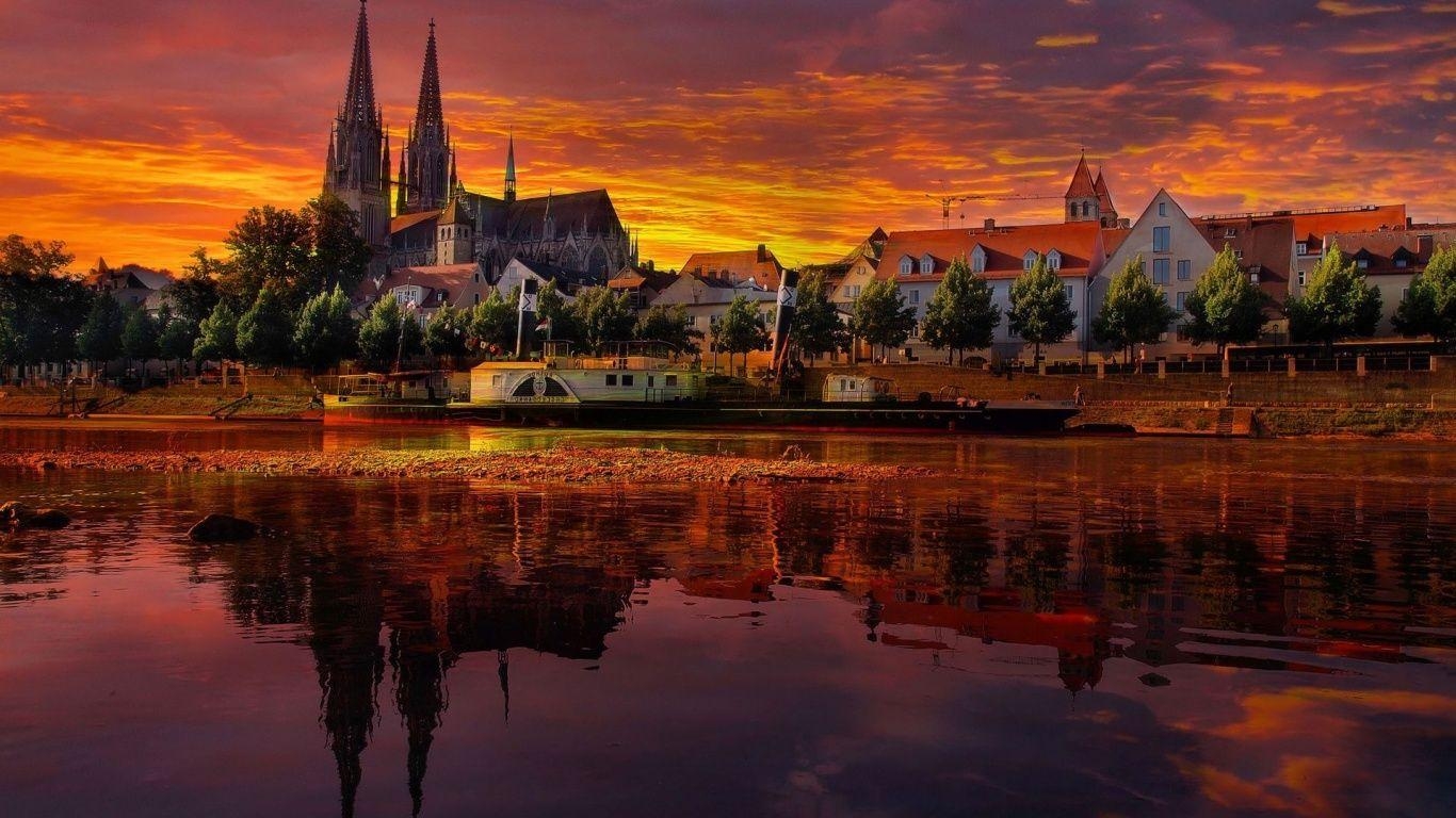 1370x770 Germany Regensburg. World. Regensburg germany, Desktop