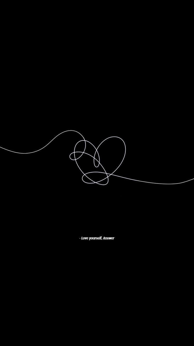 750x1340 BTS: 방탄소년단. Wallpaper quotes, Black, Phone