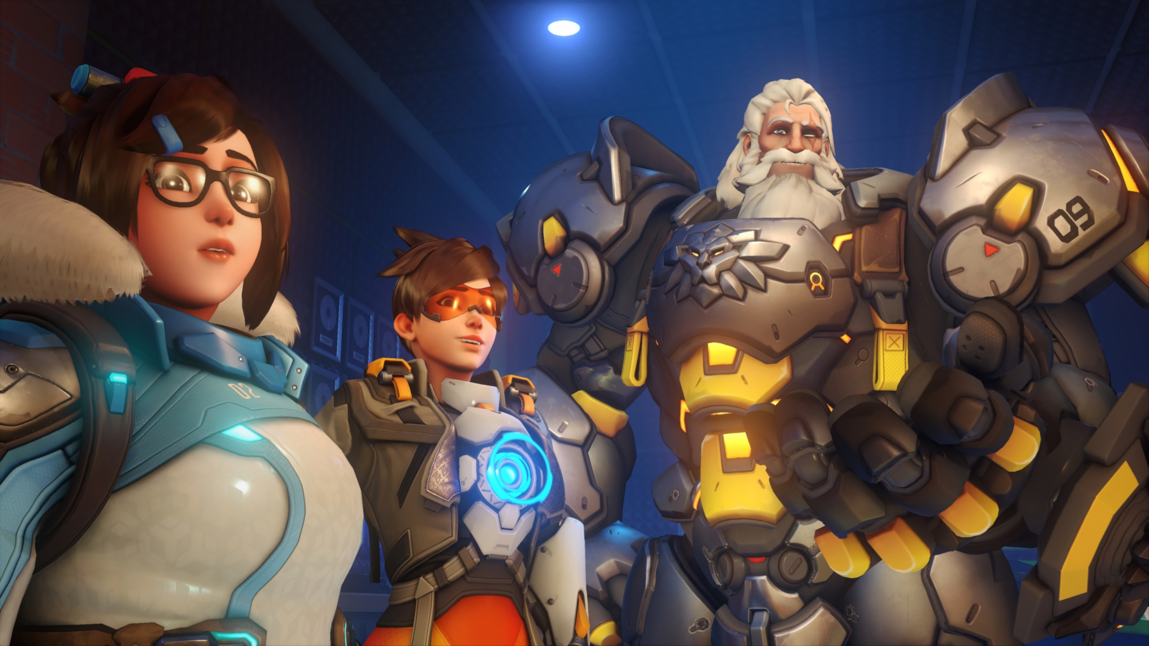 3840x2160 Overwatch Mei, Tracer, Reinhardt, 4K Gallery HD Wallpaper, Desktop