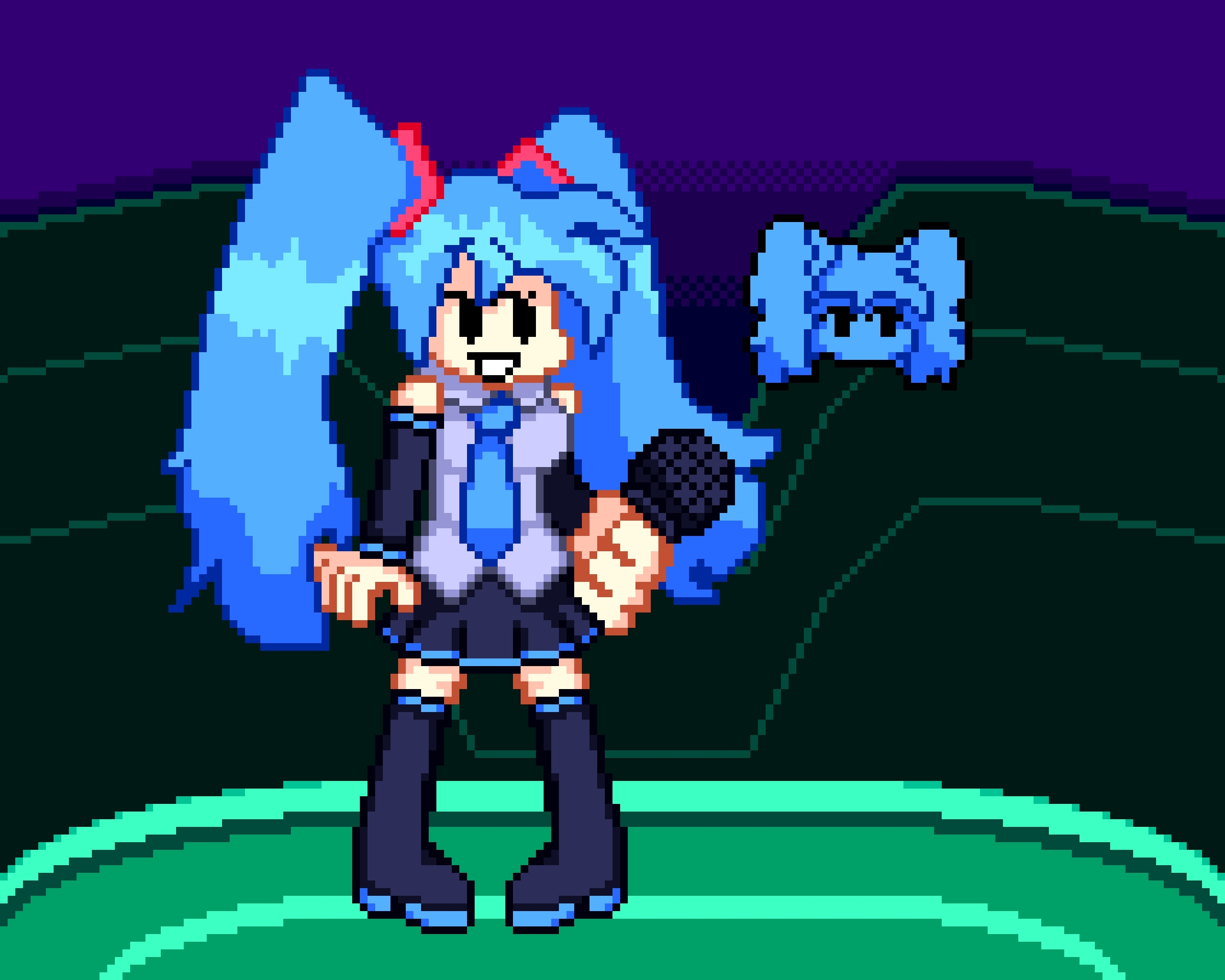 2560x2050 Pixel Miku! [Friday Night Funkin'] [Mods], Desktop