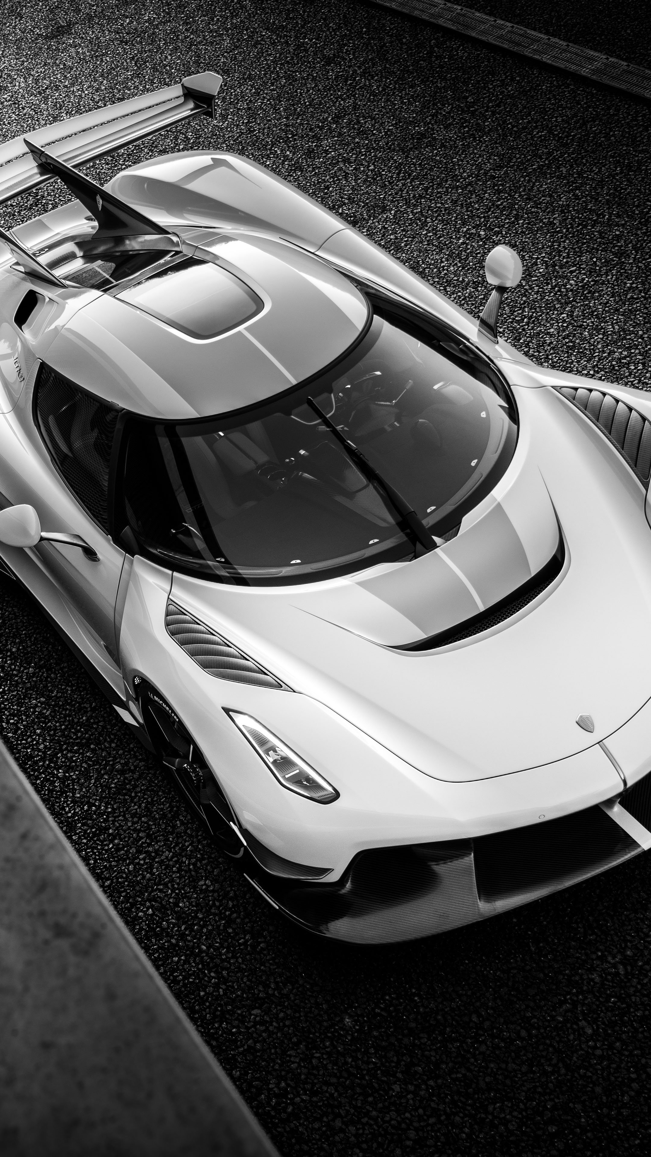 2160x3840 Koenigsegg Jesko Prototype 2019 Black & White 4K Ultra HD Mobile Wallpaper, Phone