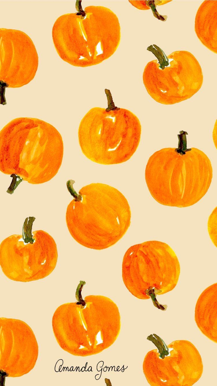 750x1340 print #pattern #orange #autumn. Fall wallpaper, iPhone wallpaper fall, Halloween wallpaper, Phone