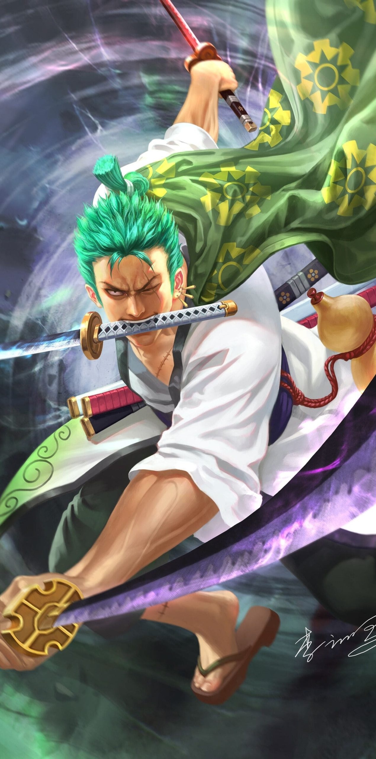 1270x2560 Zoro Android Wallpaper, Phone