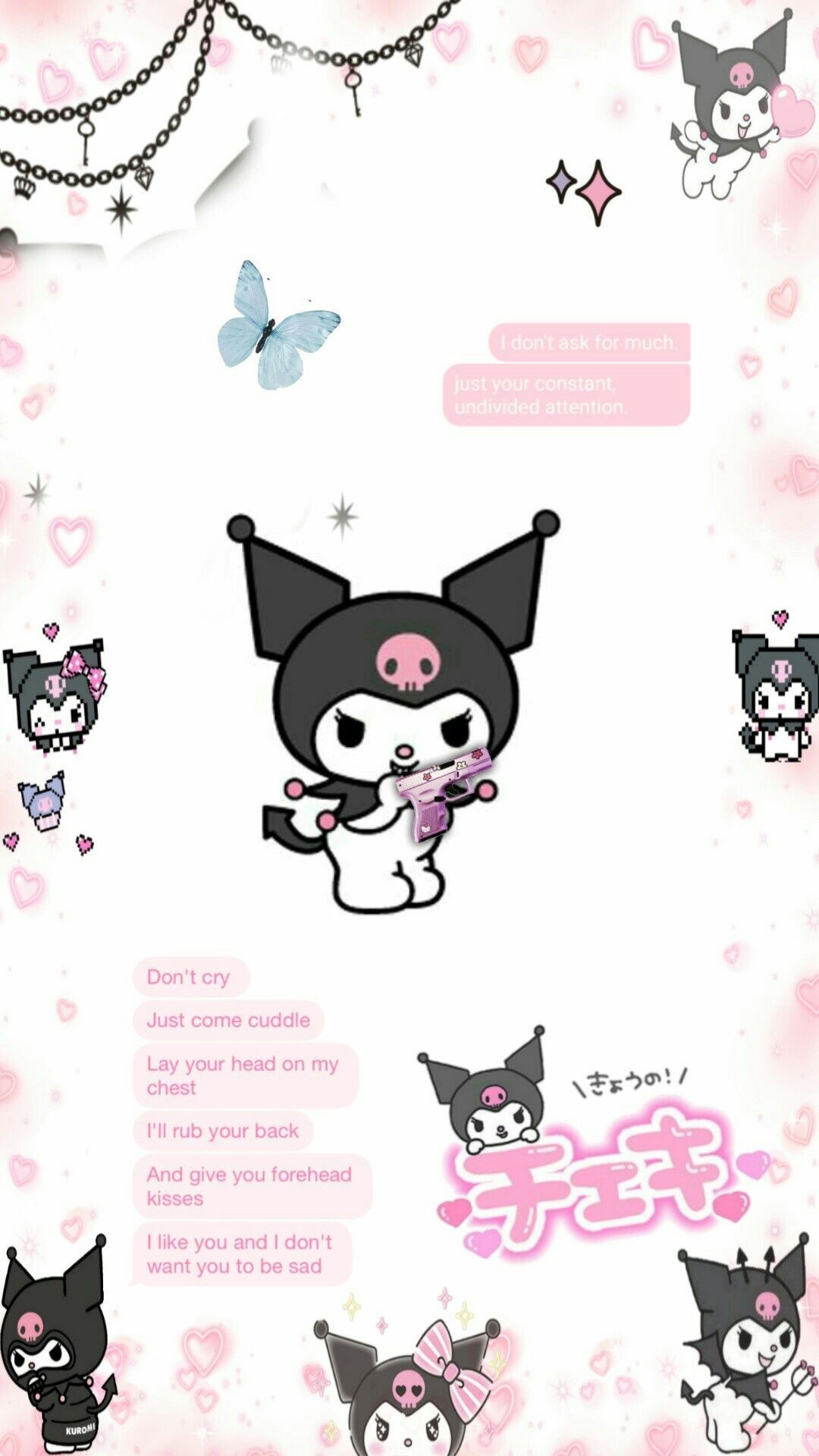 1080x1920 kuromi. Kawaii wallpaper, Aesthetic iphone wallpaper, Goth wallpaper, Phone