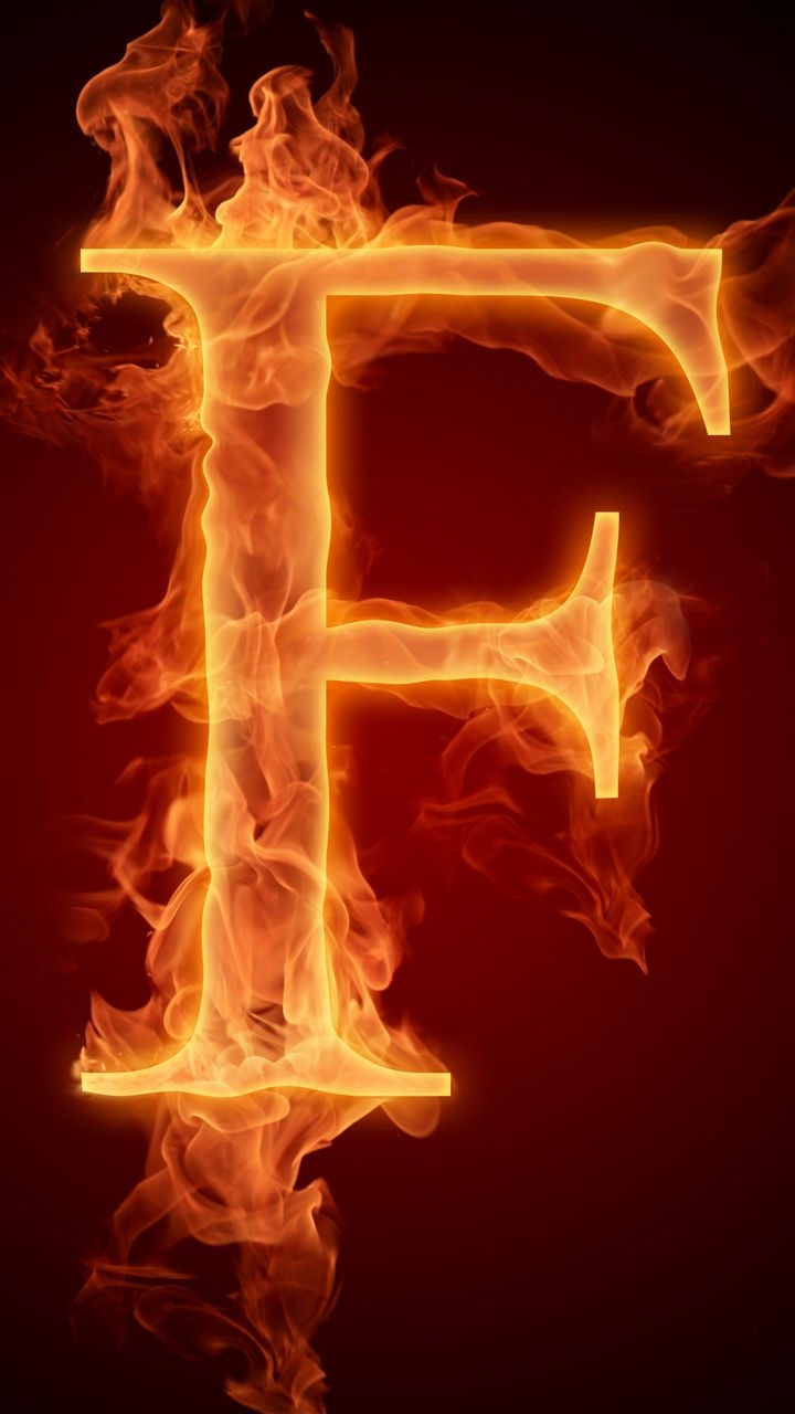 720x1280 Fire, F, Letter, The Flame, Litera, Alphabet Photo F On, Phone