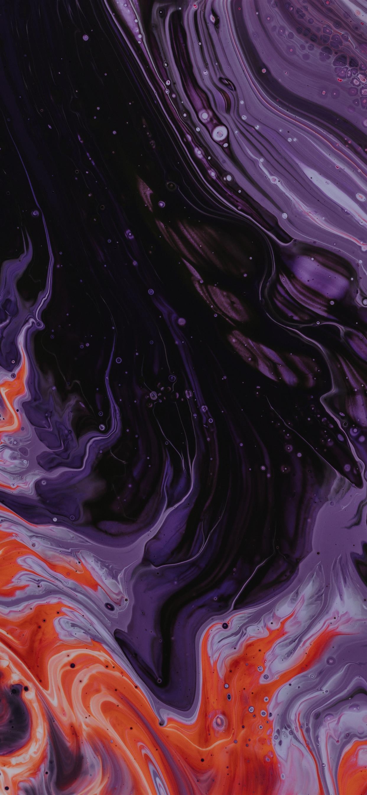 1250x2690 purple black and orange abstract paintin iPhone Wallpaper Free, Phone