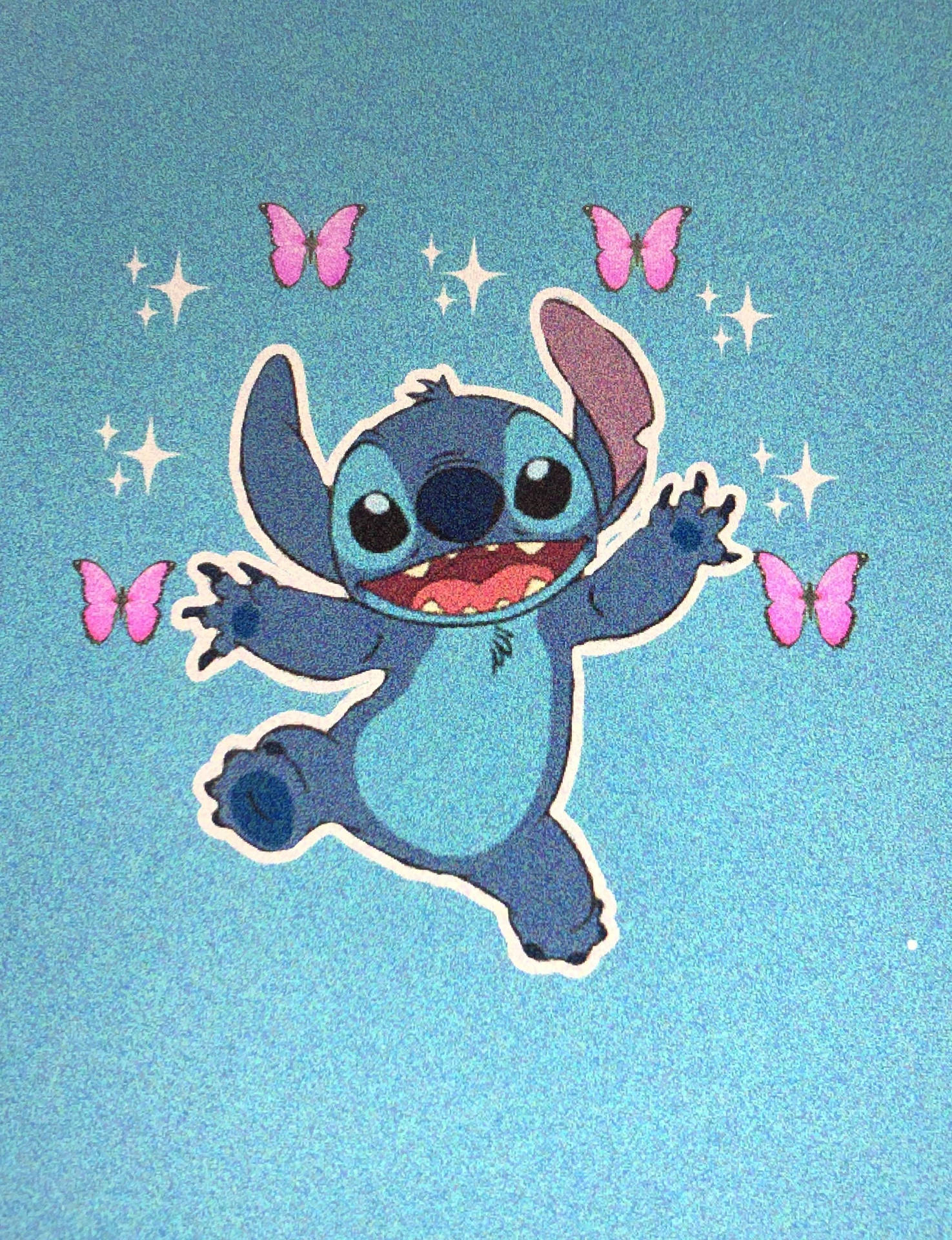 1480x1920 Cute Stitch Pink Butterflies Wallpaper, Phone