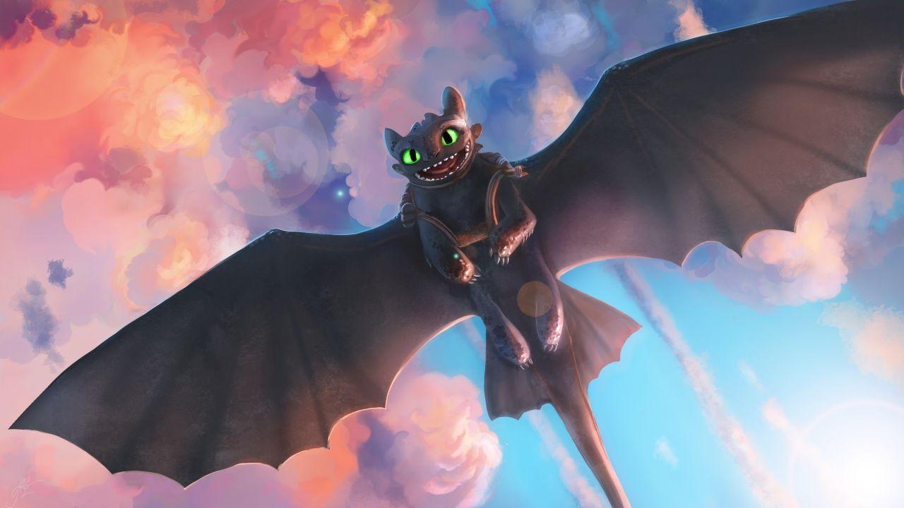 1280x720 Wallpaper Toothless, Night Fury, Dragon, 4K, Creative, Desktop