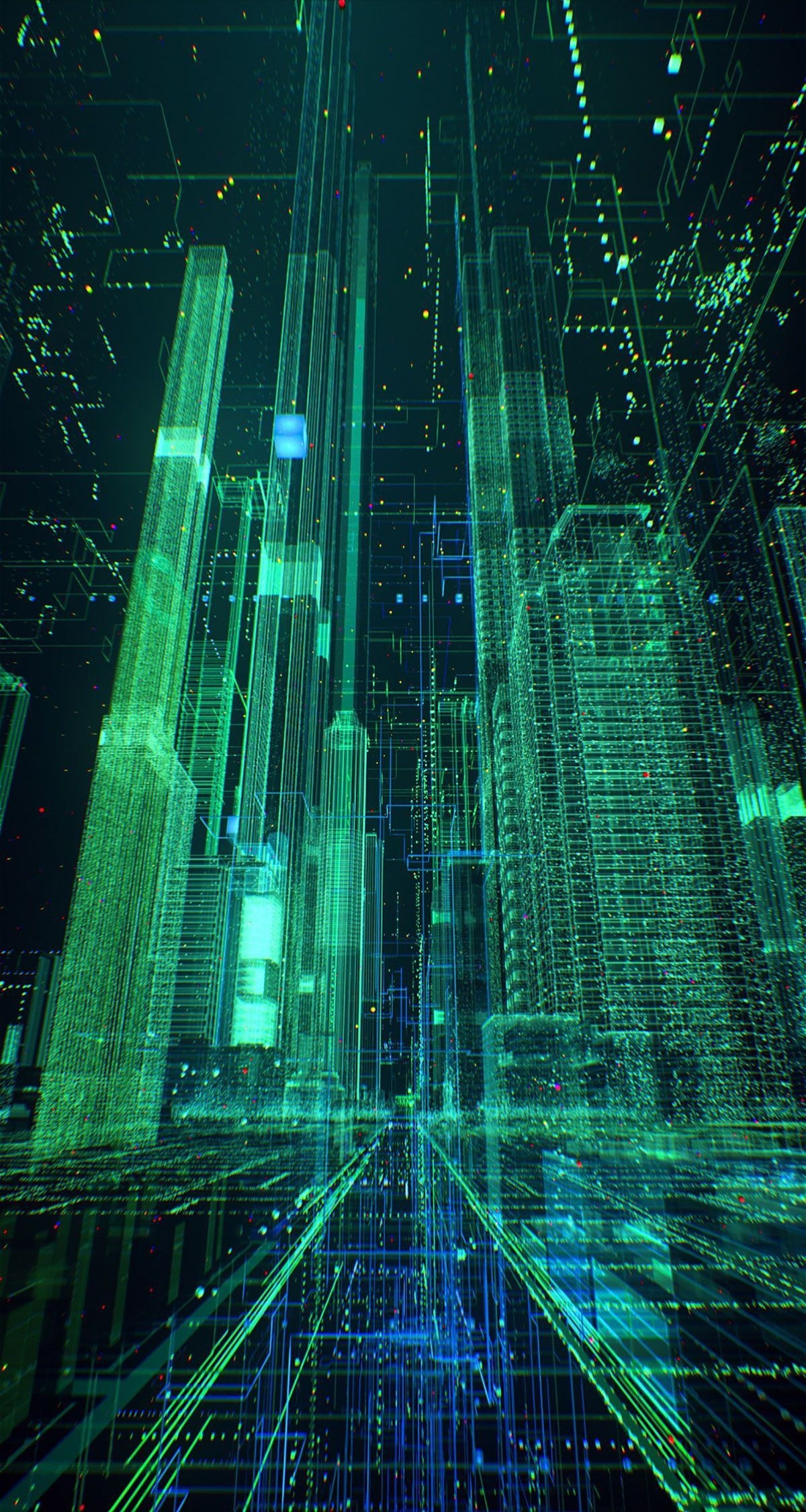 1200x2250 Tech Wallpaper for iPhone. Technology wallpaper, Futuristic technology, City art, Phone