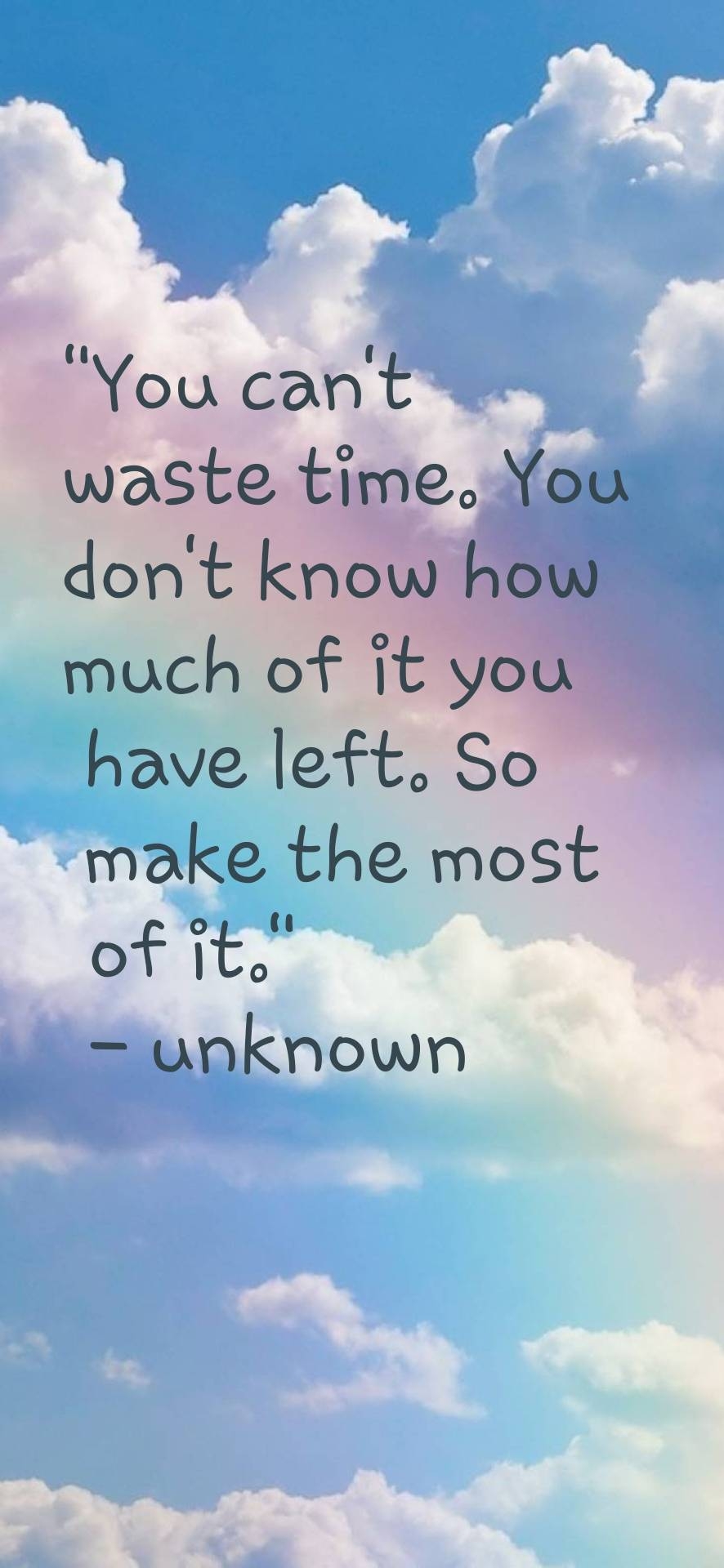 890x1920 You Can't Waste Time, Phone