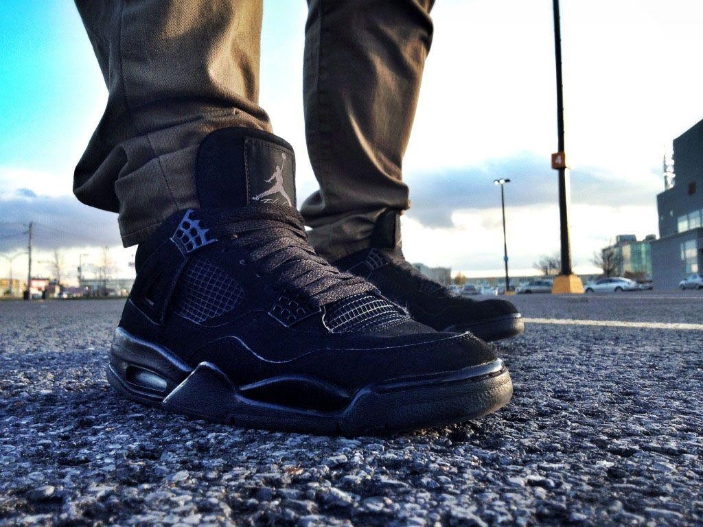 1030x770 Air Jordan 4 Retro 'Black Cat'. Air jordans, Jordan 4 black, Desktop