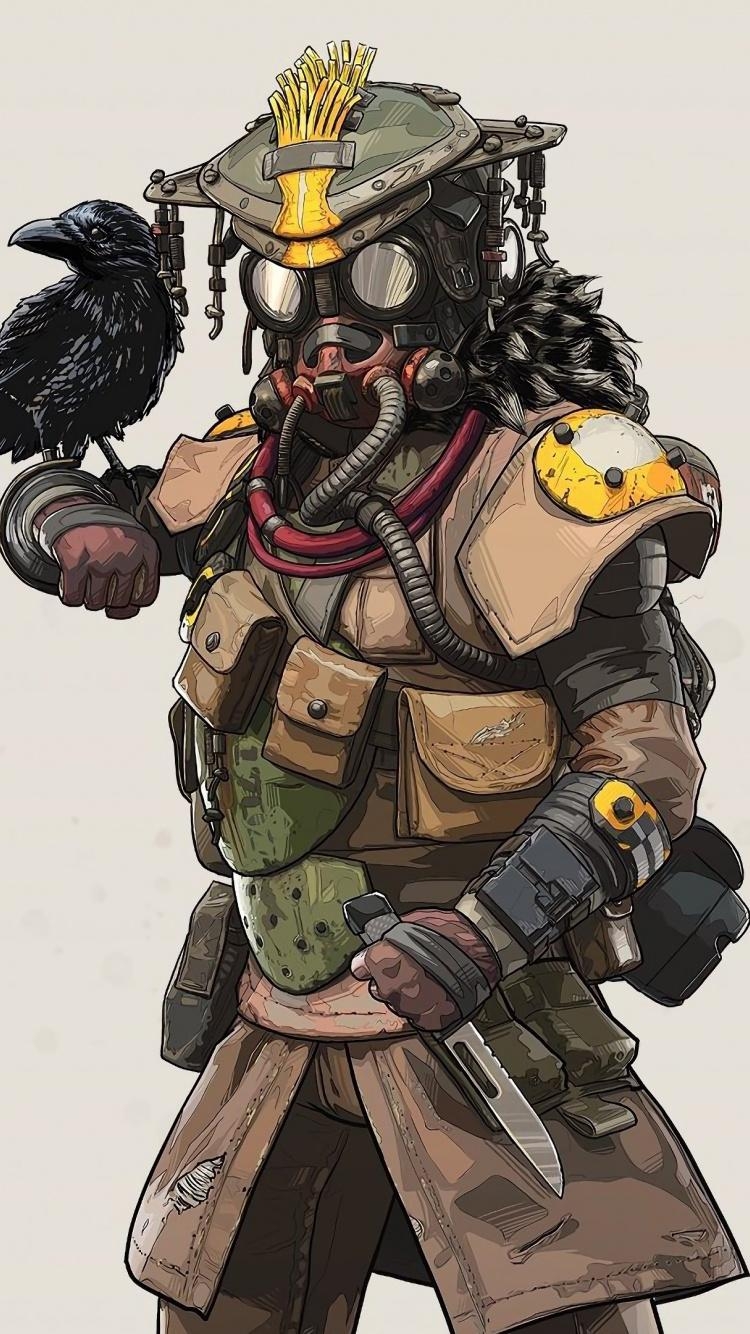 750x1340 Download  wallpaper bloodhound, apex legends, art, iphone, Phone