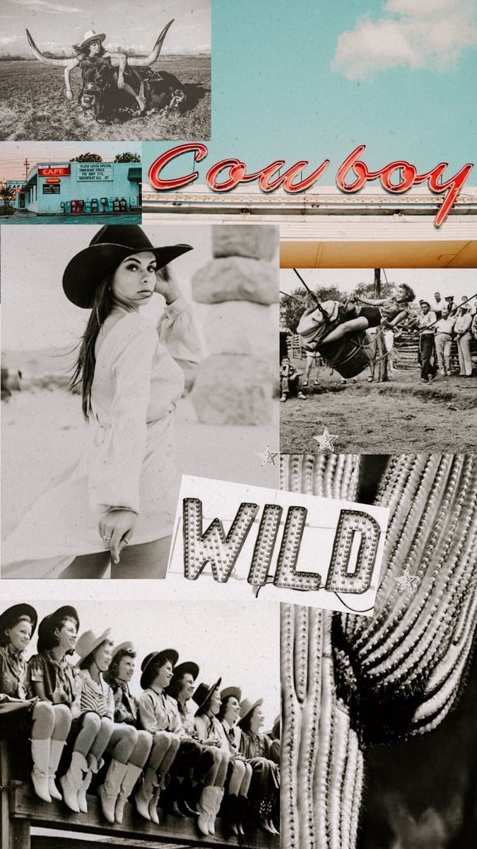 680x1200 Wild western women. Picture collage wall, Western wall art, Art collage wall, Phone