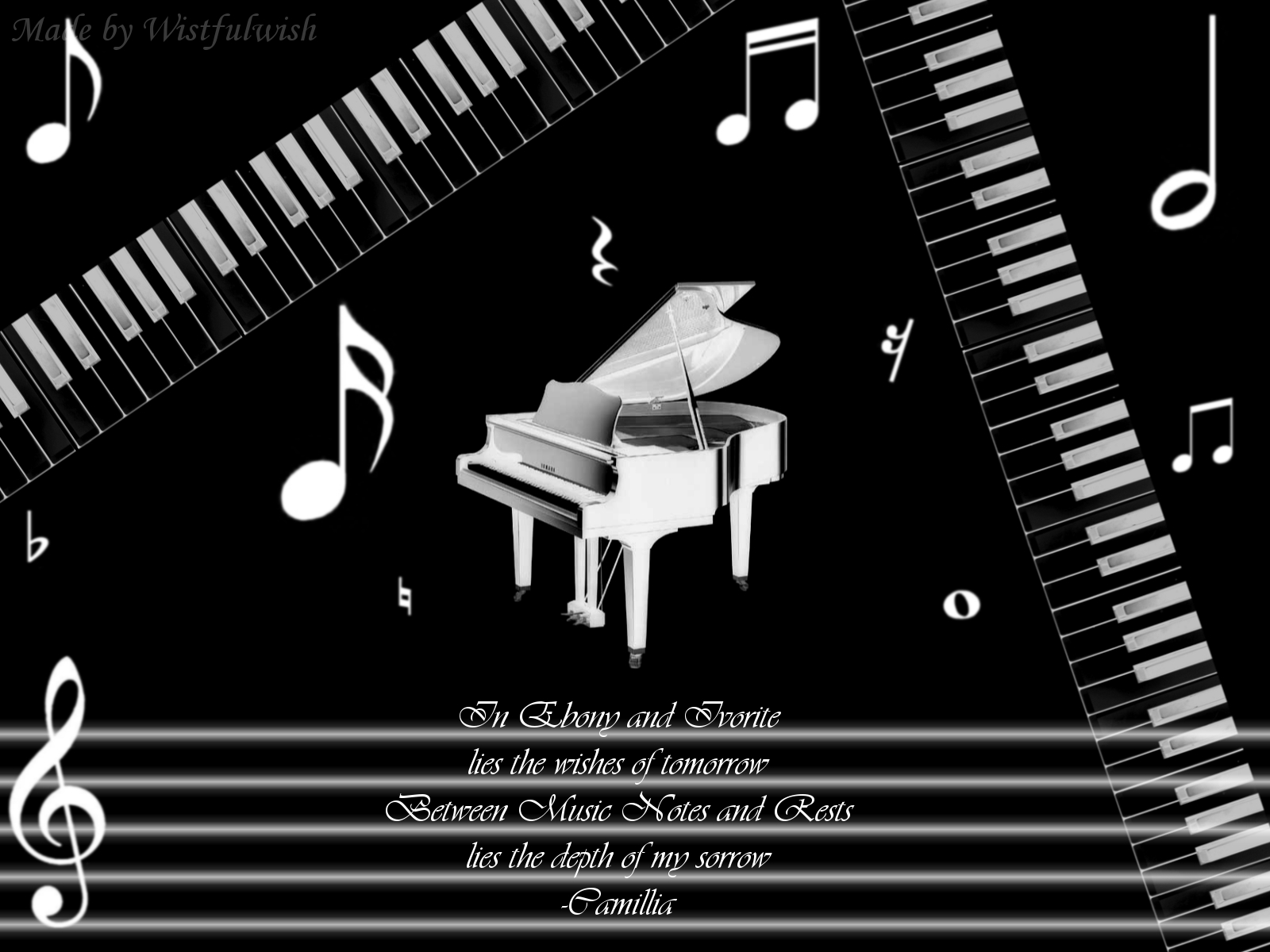 1600x1200 Wallpaper For > Anime Music Wallpaper Piano, Desktop