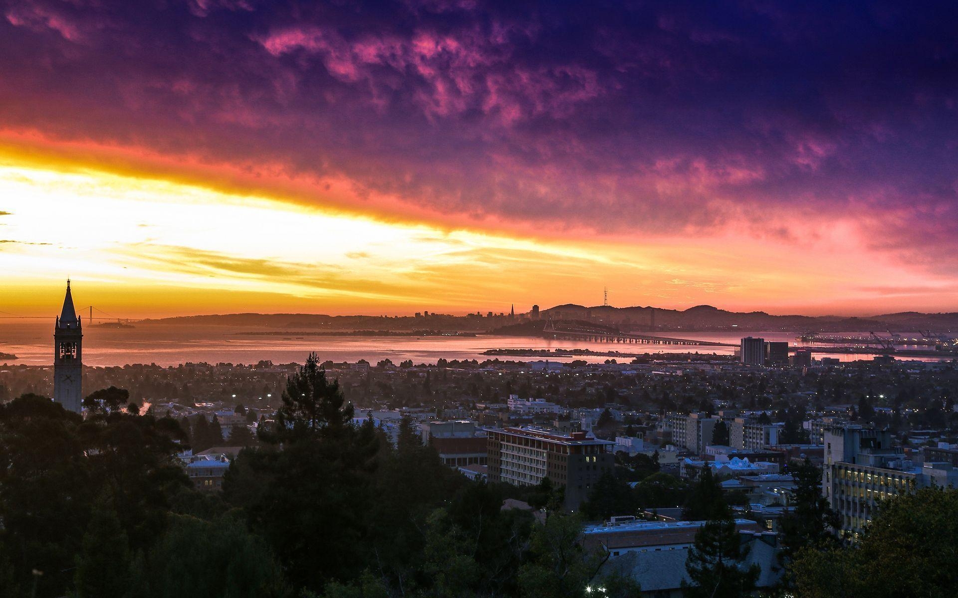 1920x1200 UC Berkeley sunset, California wallpaper #, Desktop