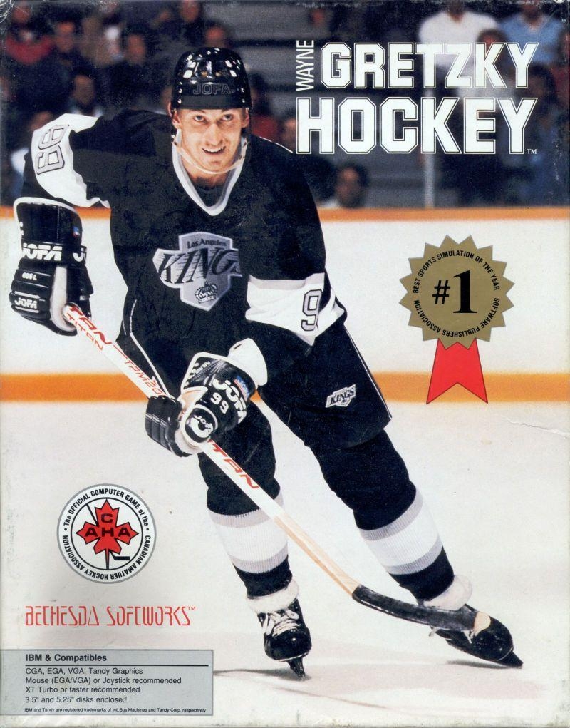 800x1030 Wayne Gretzky Hockey (1990) DOS box cover art, Phone