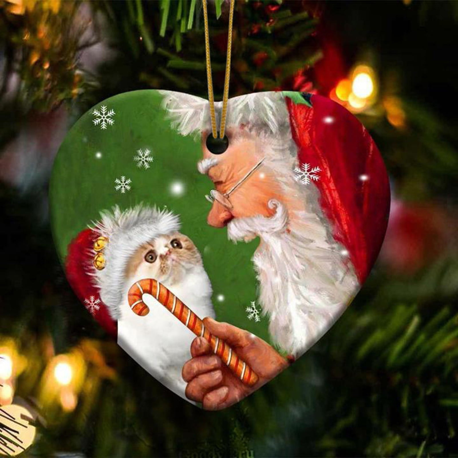 1600x1600 TANGNADE Christmas Decorations 2022 2023 Christmas Ornaments Christmas Tree Atmosphere Santa Claus And Cat Warm Home Decoration Pendant Creative Realistic Ornaments, Phone