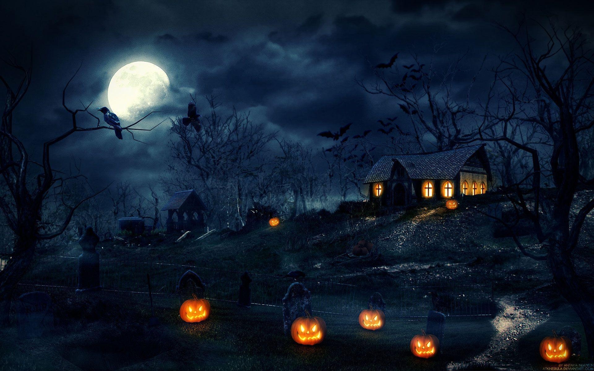 1920x1200 Free Scary Halloween Background & Wallpaper Collection 2014, Desktop