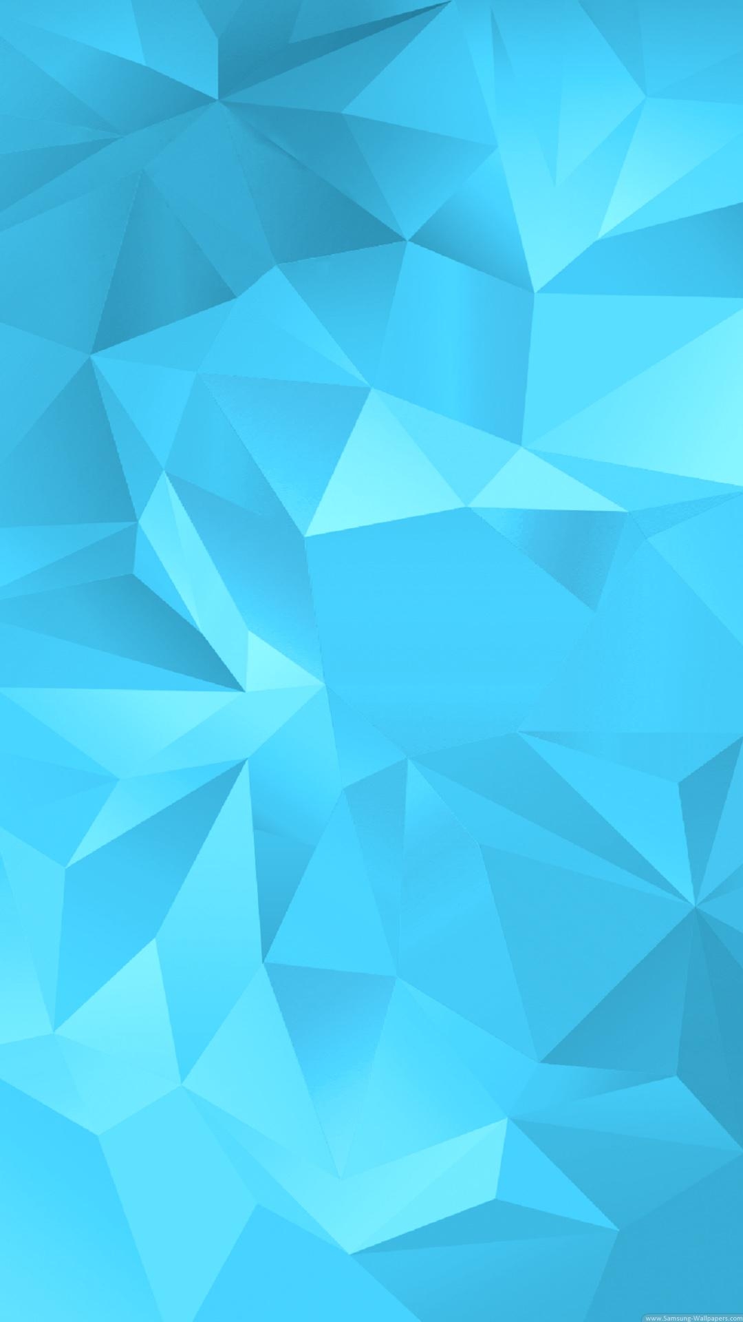 1080x1920 3D pattern light blue, Phone