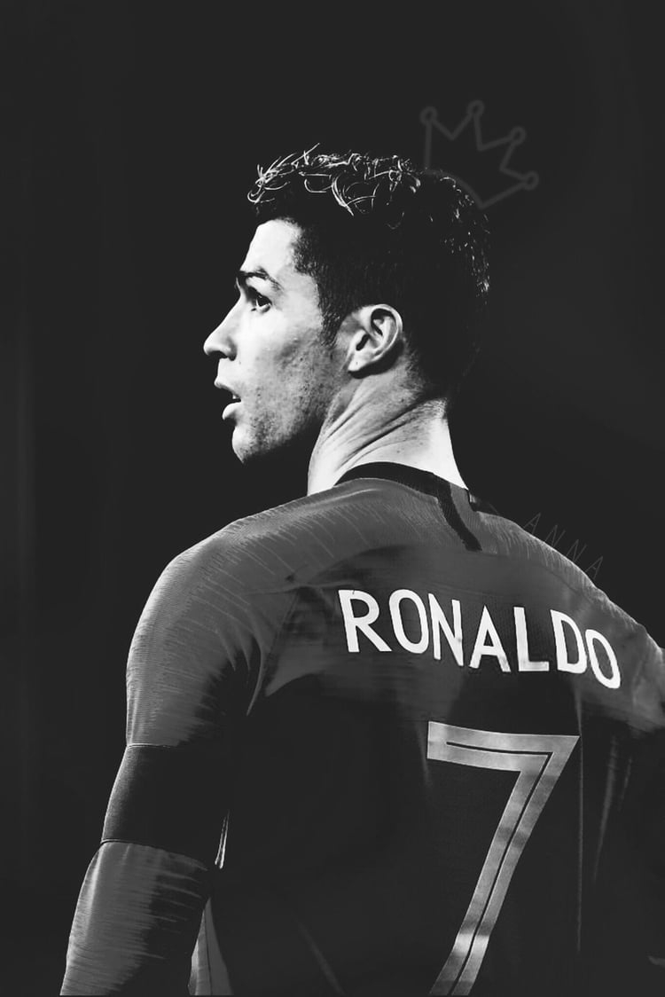 750x1130 Android Ronaldo Black Wallpaper, Phone